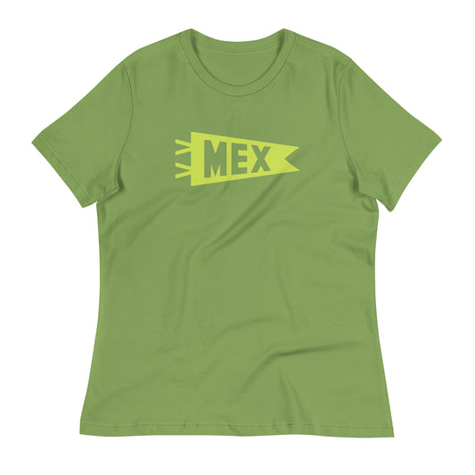 Airport Code Women's Tee - Green Graphic • MEX Mexico City • YHM Designs - Image 02