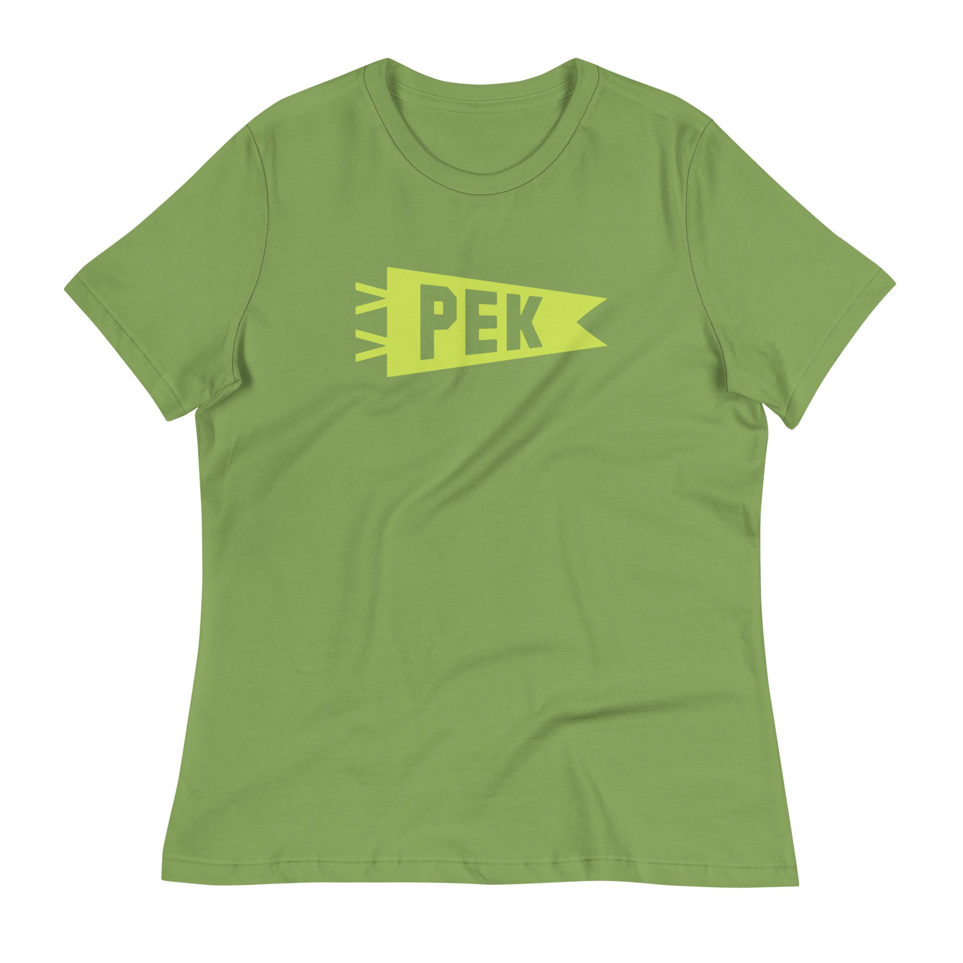 Airport Code Women's Tee - Green Graphic • PEK Beijing • YHM Designs - Image 02