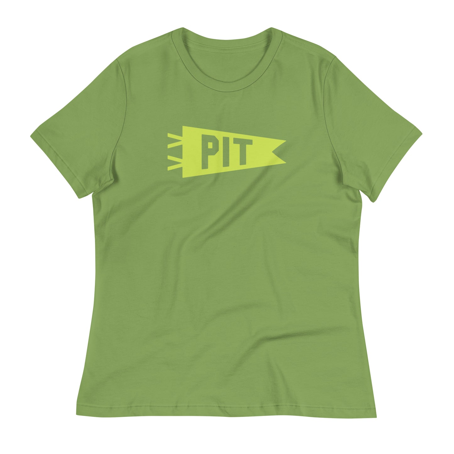 Airport Code Women's Tee - Green Graphic • PIT Pittsburgh • YHM Designs - Image 02
