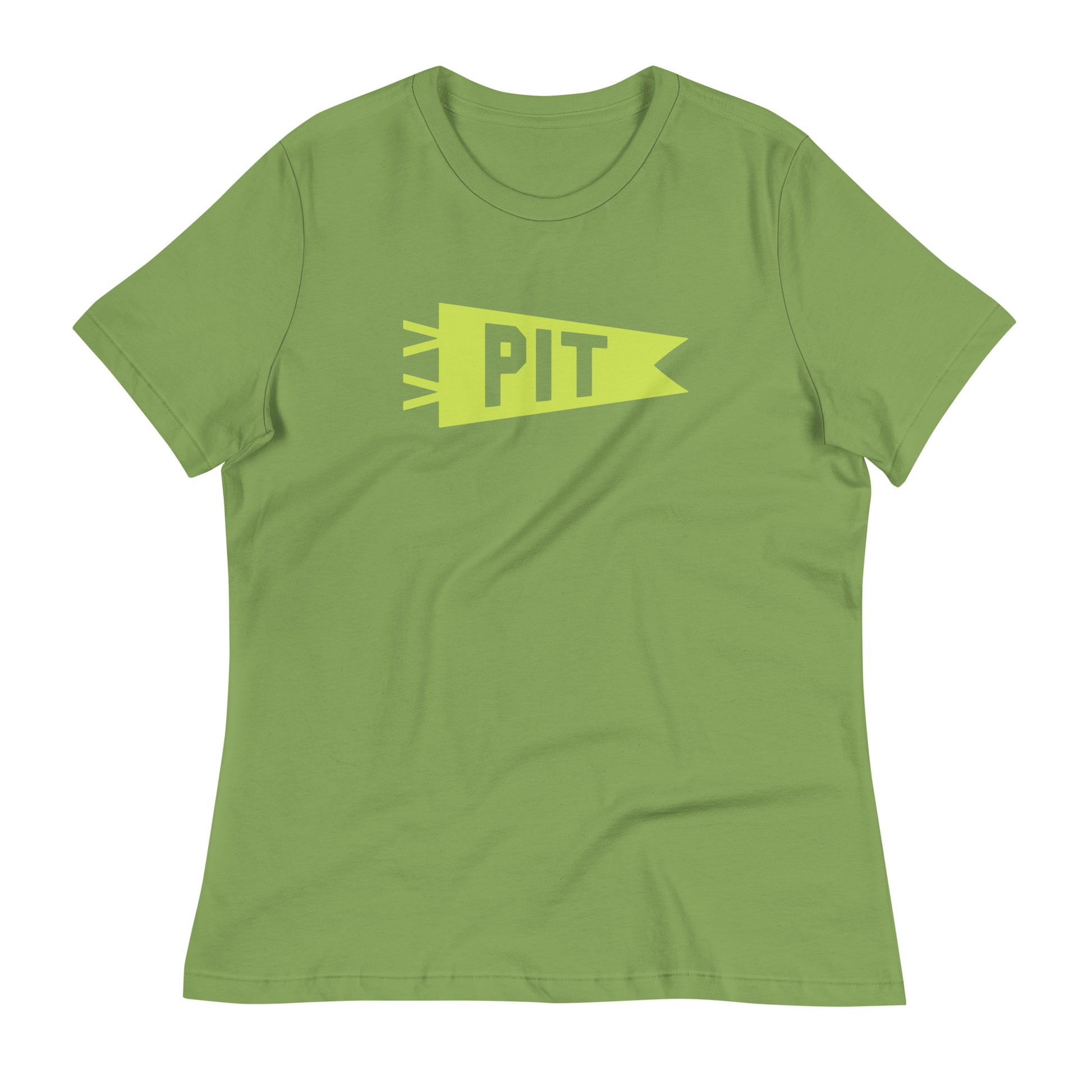 Airport Code Women's Tee - Green Graphic • PIT Pittsburgh • YHM Designs - Image 02