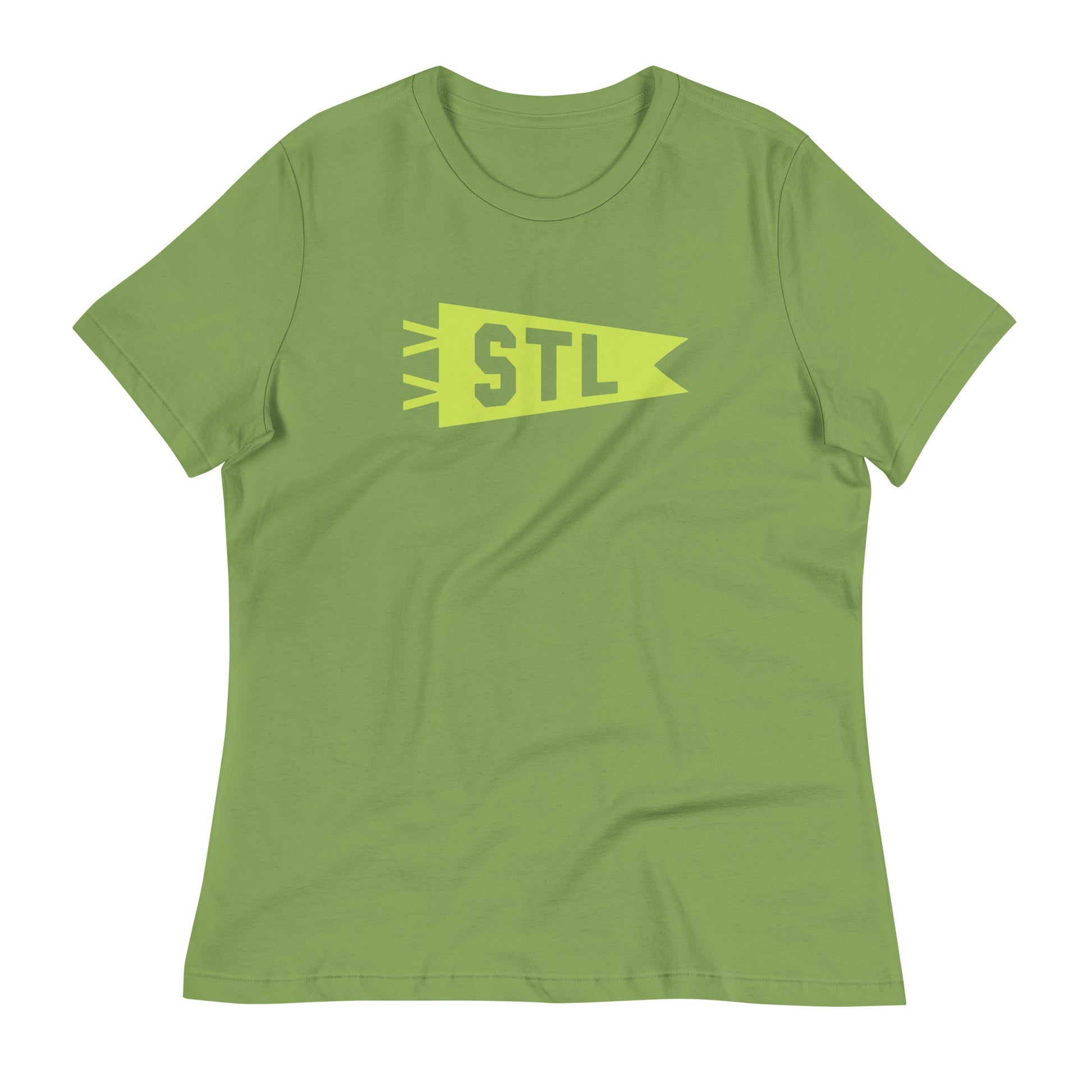 Airport Code Women's Tee - Green Graphic • STL St. Louis • YHM Designs - Image 02