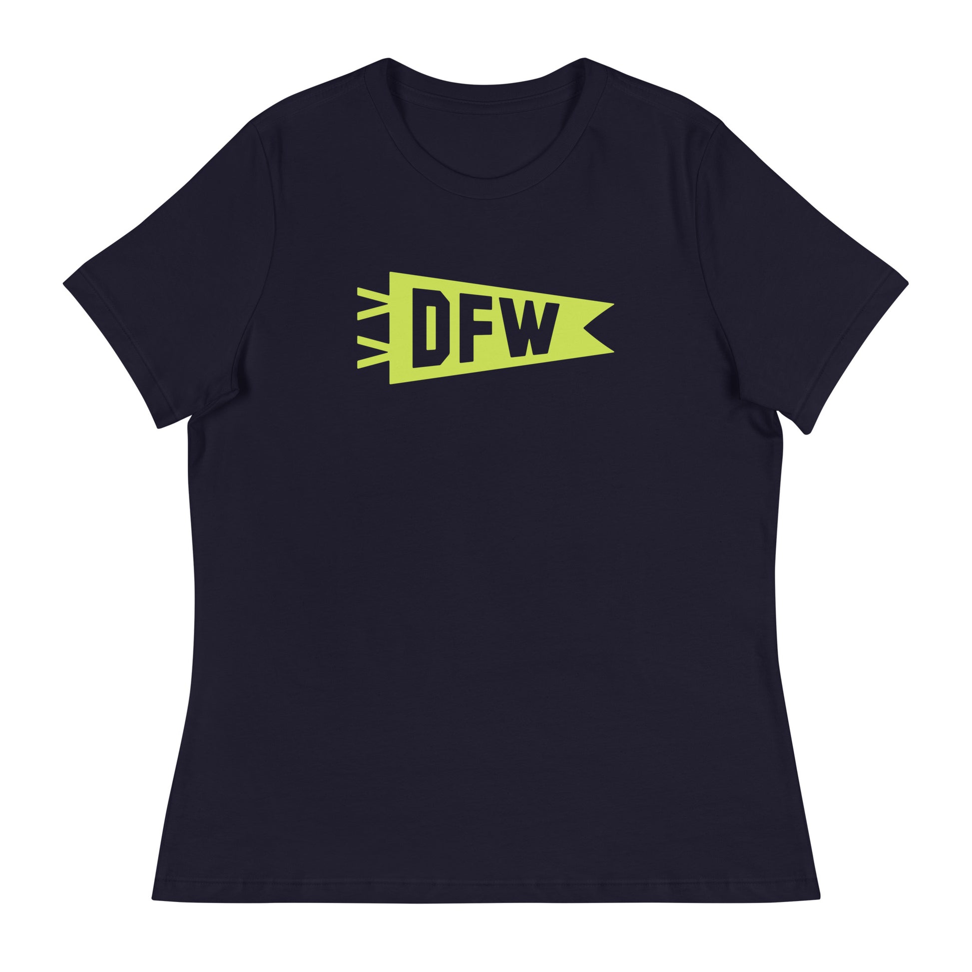 Airport Code Women's Tee - Green Graphic • DFW Dallas • YHM Designs - Image 01