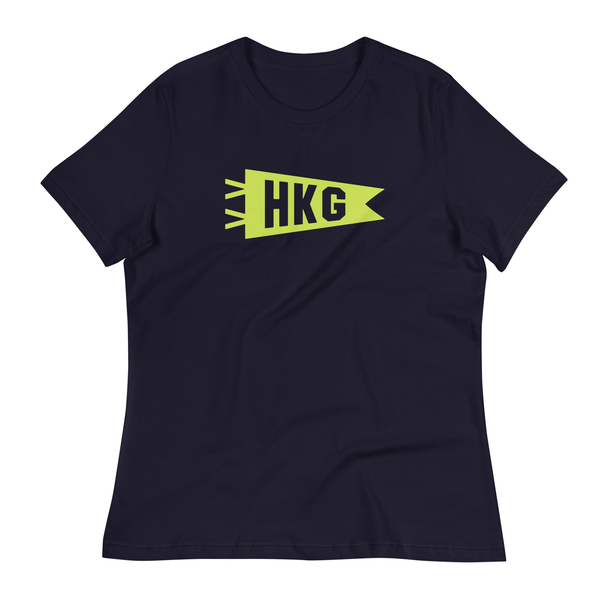 HKG Hong Kong Women's T-Shirt • Banner Design in Green • YHM Designs - Image 01
