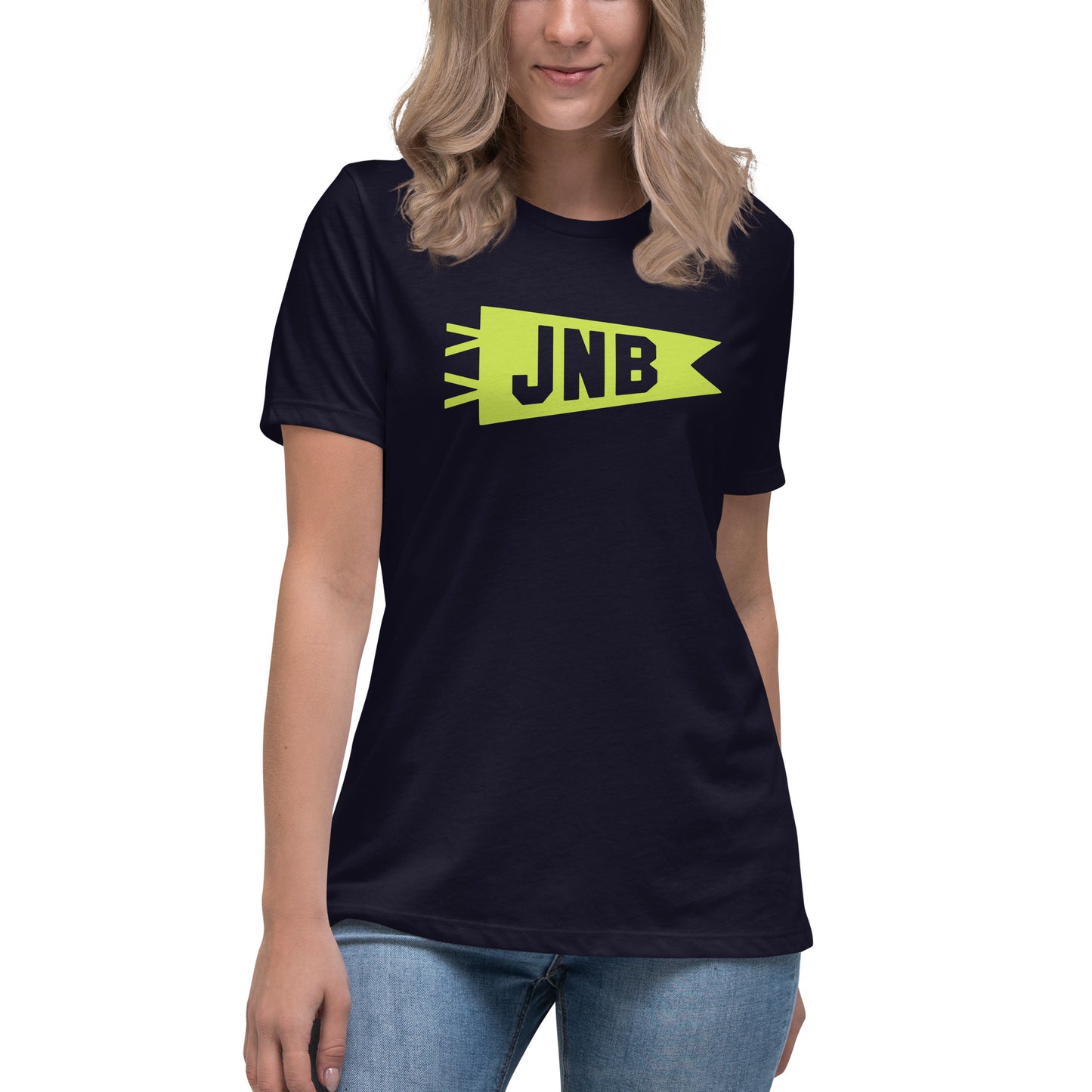 Airport Code Women's Tee - Green Graphic • JNB Johannesburg • YHM Designs - Image 04