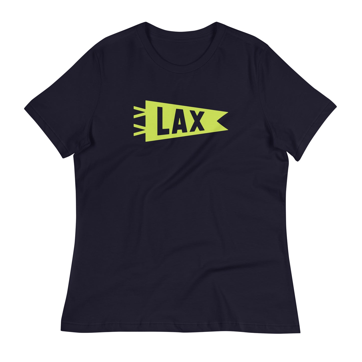 Airport Code Women's Tee - Green Graphic • LAX Los Angeles • YHM Designs - Image 01