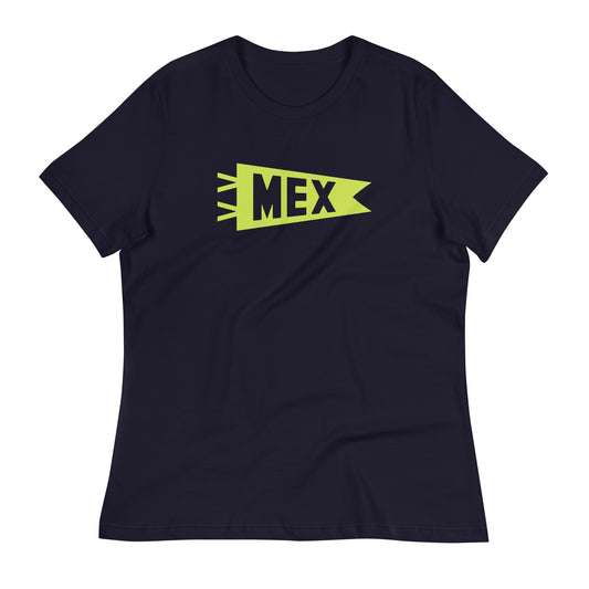 Airport Code Women's Tee - Green Graphic • MEX Mexico City • YHM Designs - Image 01
