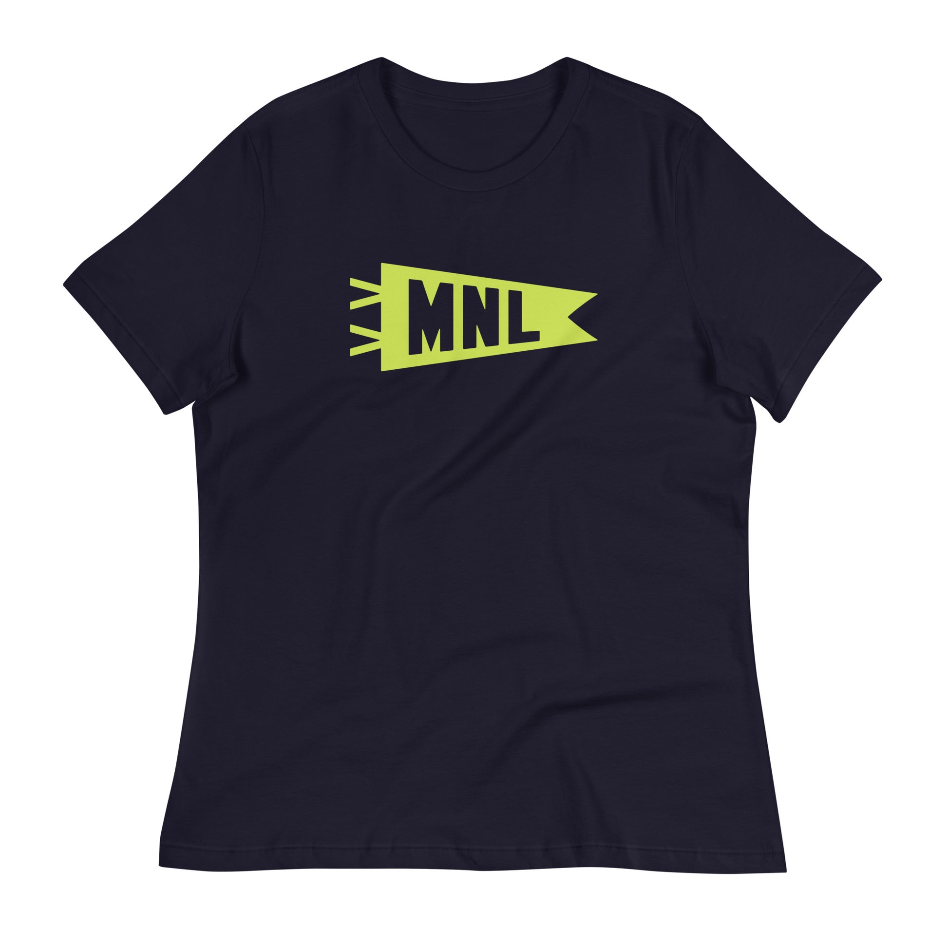 Airport Code Women's Tee - Green Graphic • MNL Manila • YHM Designs - Image 01