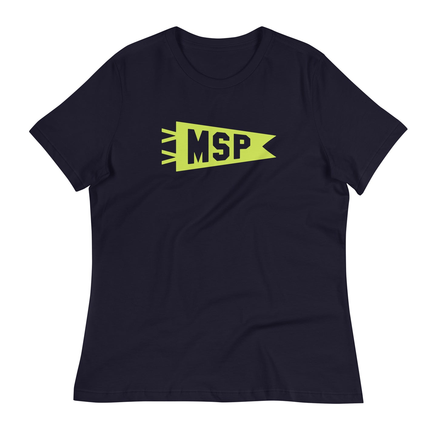 Airport Code Women's Tee - Green Graphic • MSP Minneapolis • YHM Designs - Image 01