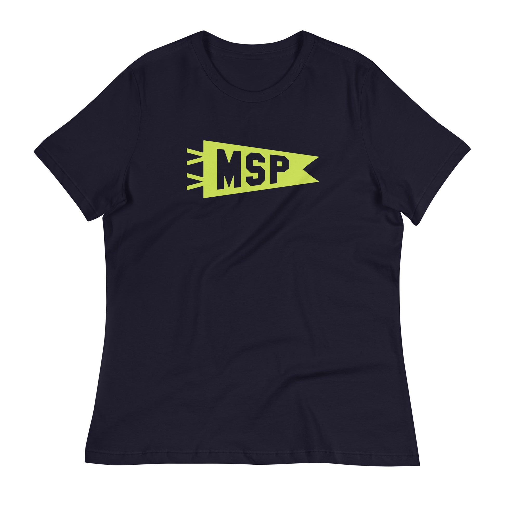 Airport Code Women's Tee - Green Graphic • MSP Minneapolis • YHM Designs - Image 01