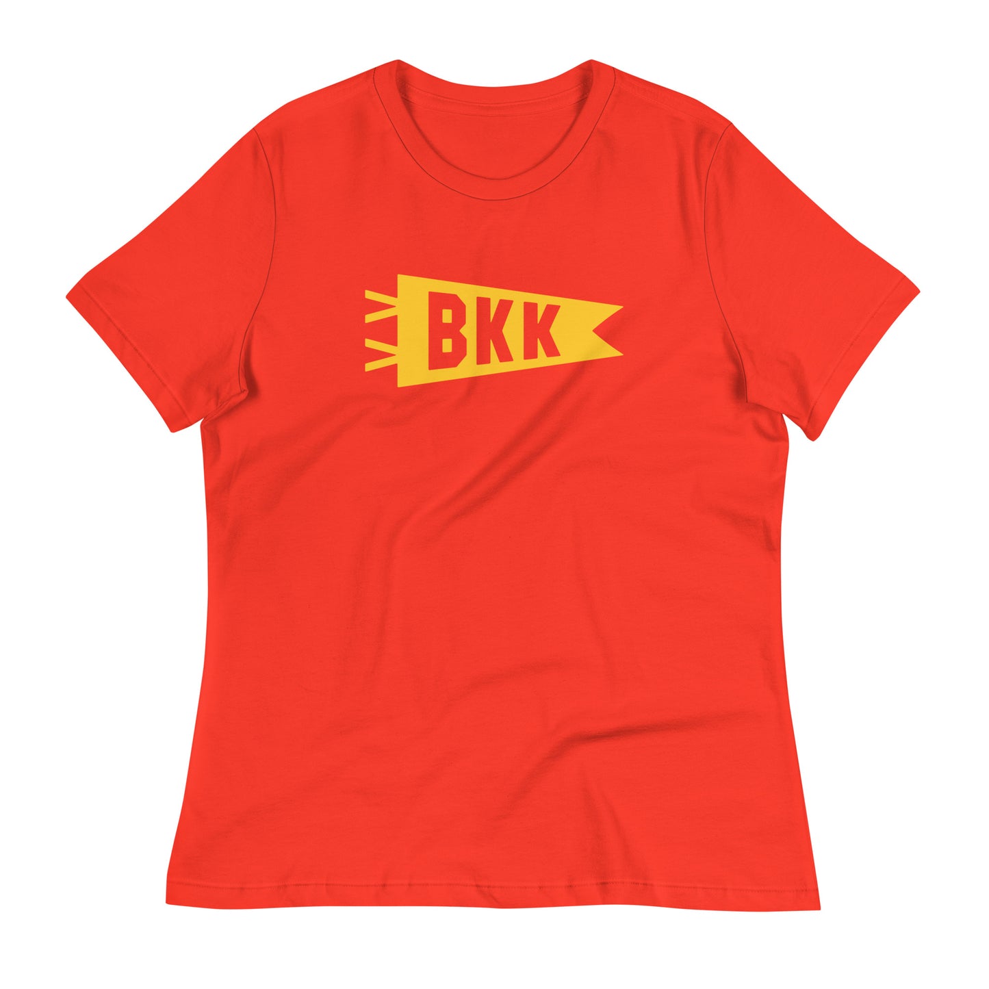 Airport Code Women's Tee - Yellow Graphic • BKK Bangkok • YHM Designs - Image 01