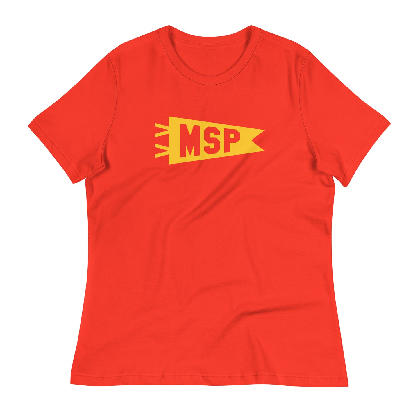 Airport Code Women's Tee - Yellow Graphic • MSP Minneapolis • YHM Designs - Image 01