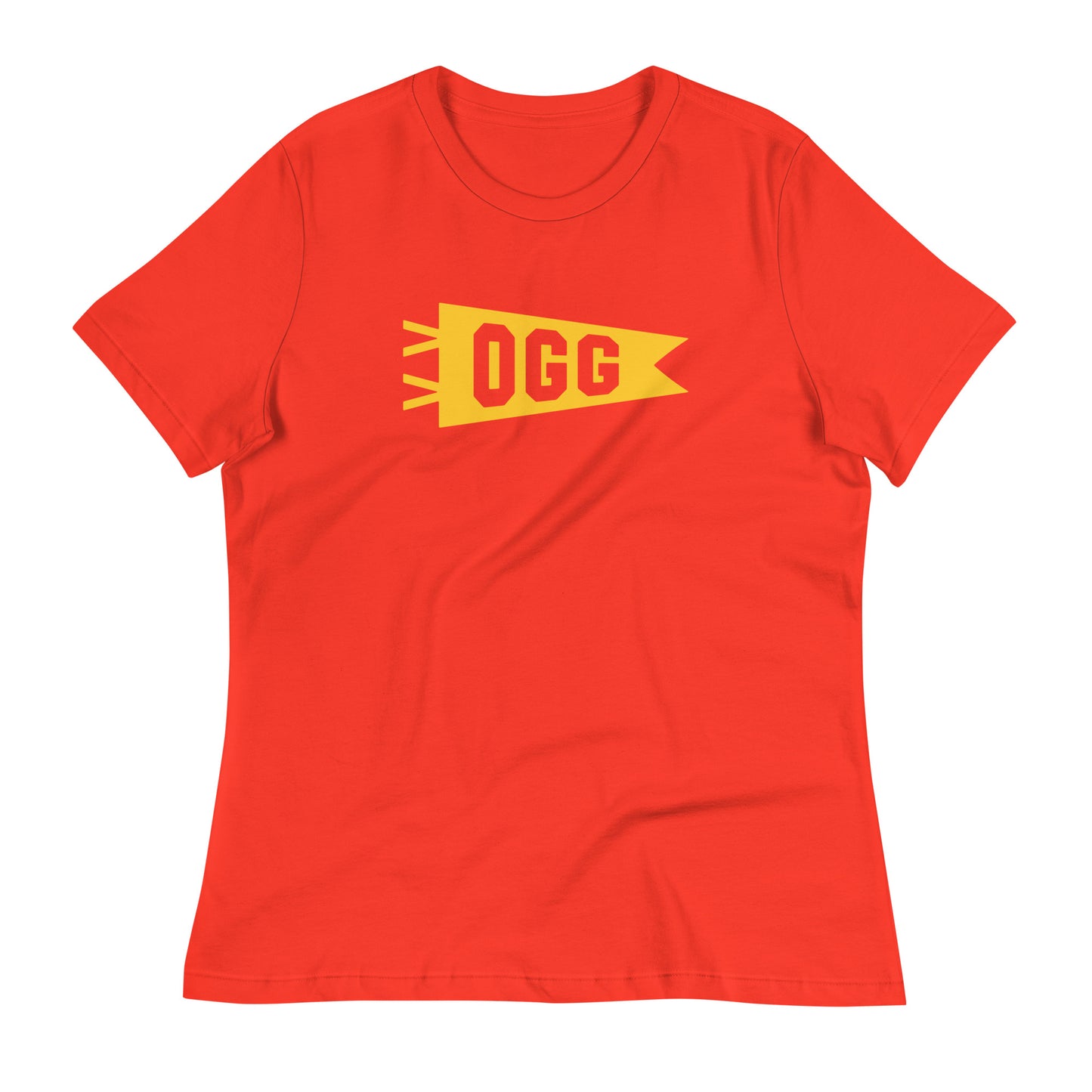 Airport Code Women's Tee - Yellow Graphic • OGG Maui • YHM Designs - Image 01