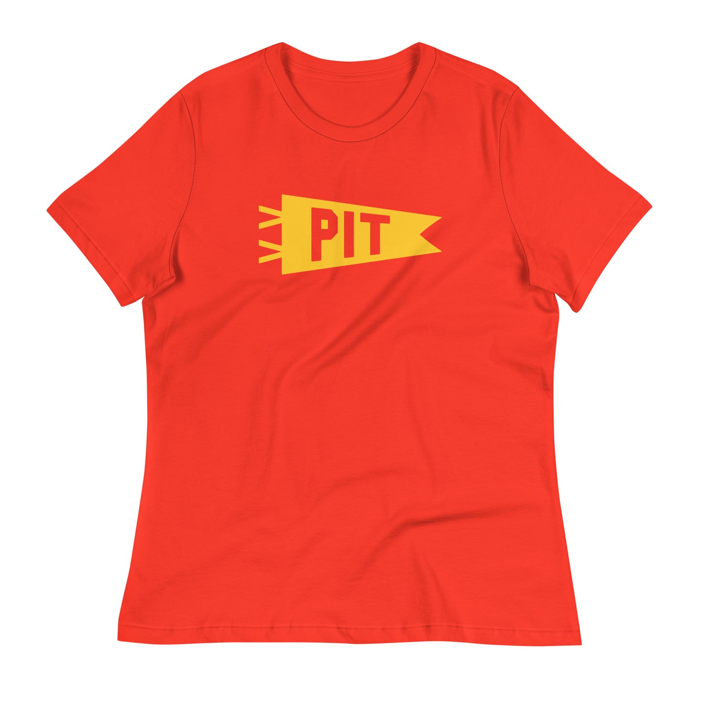 Airport Code Women's Tee - Yellow Graphic • PIT Pittsburgh • YHM Designs - Image 01