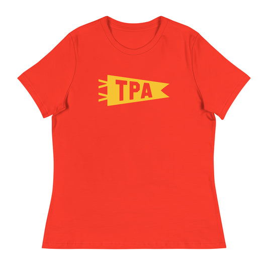 Airport Code Women's Tee - Yellow Graphic • TPA Tampa • YHM Designs - Image 01