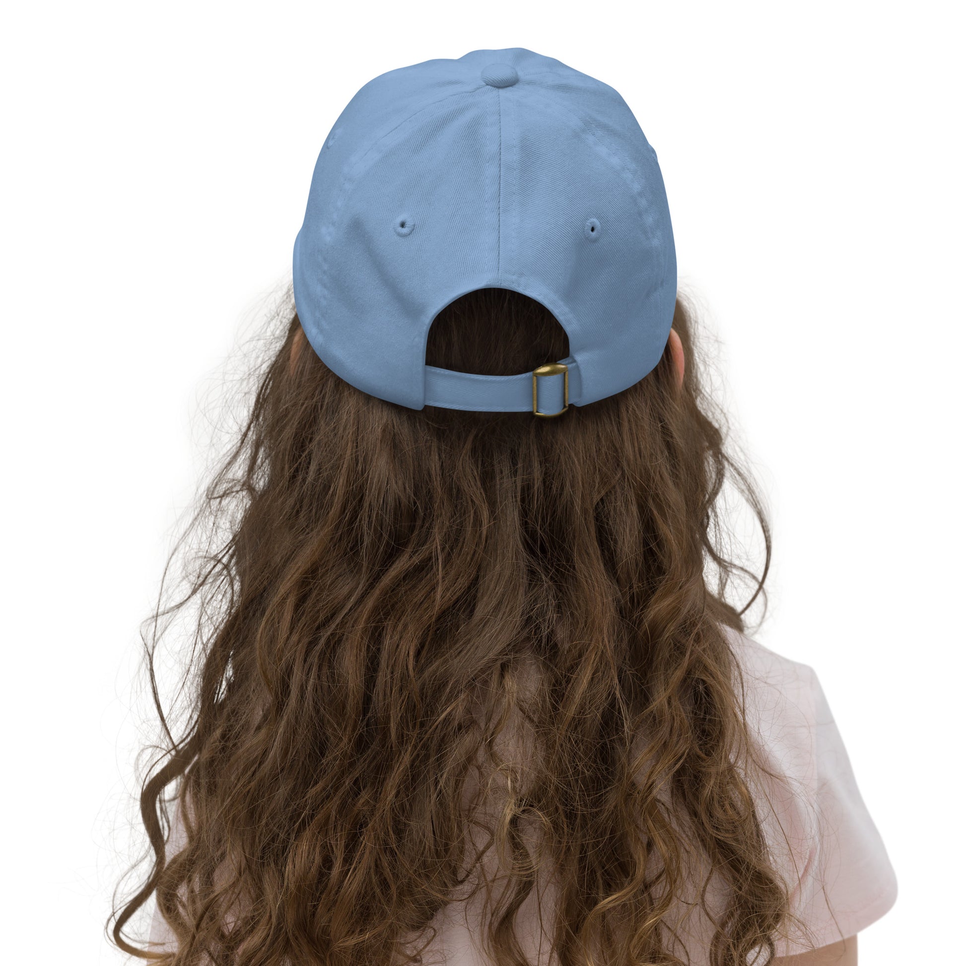 Airport Code Kid's Baseball Cap - White • YVR Vancouver • YHM Designs - Image 06