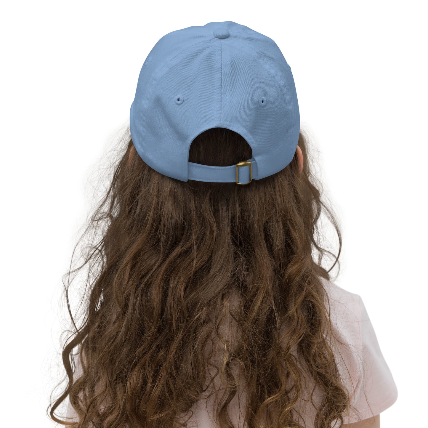 Airport Code Kid's Baseball Cap - White • CLT Charlotte • YHM Designs - Image 06