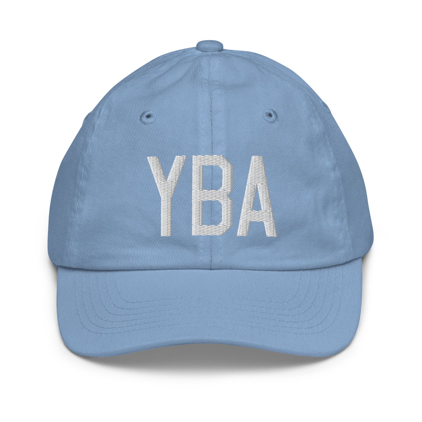 Airport Code Kid's Baseball Cap - White • YBA Banff • YHM Designs - Image 22
