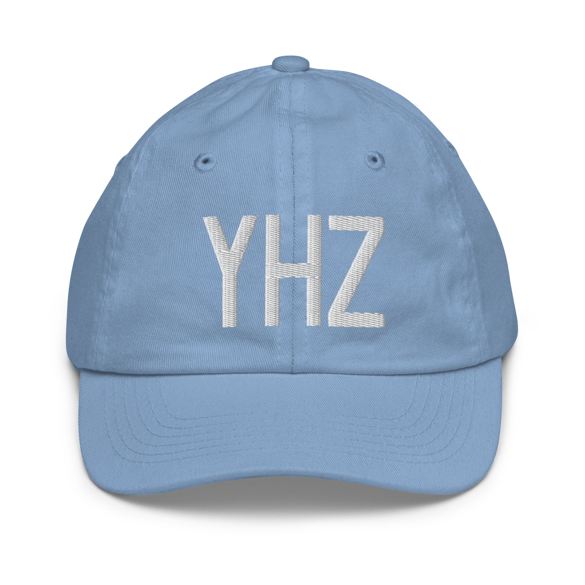 Airport Code Kid's Baseball Cap - White • YHZ Halifax • YHM Designs - Image 22