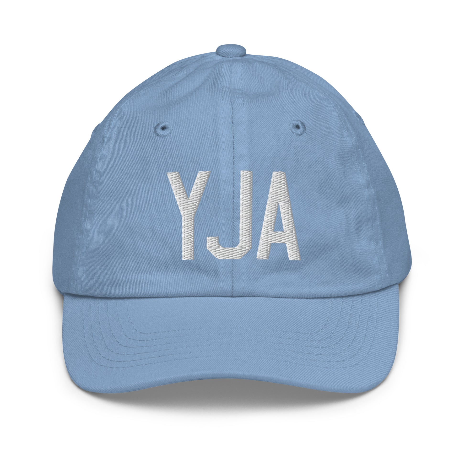 Airport Code Kid's Baseball Cap - White • YJA Jasper • YHM Designs - Image 22