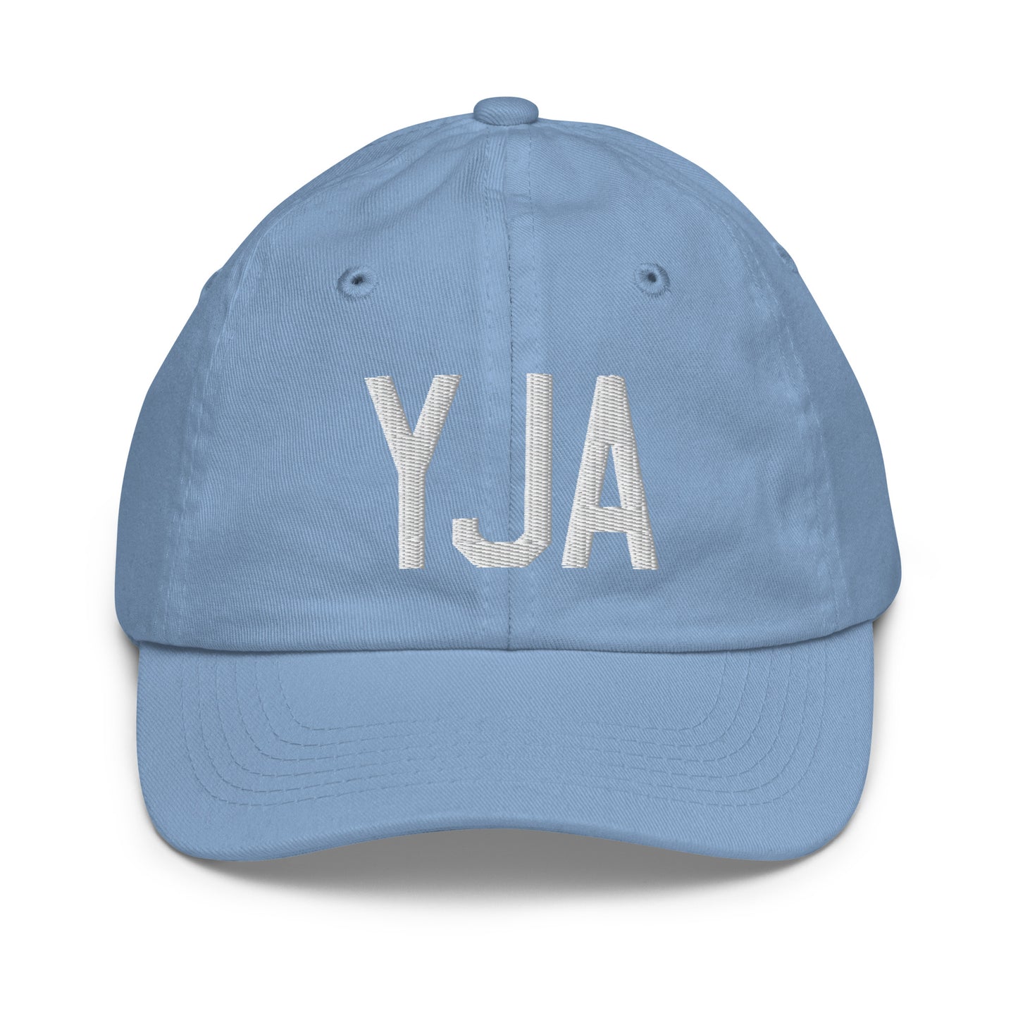 Airport Code Kid's Baseball Cap - White • YJA Jasper • YHM Designs - Image 22