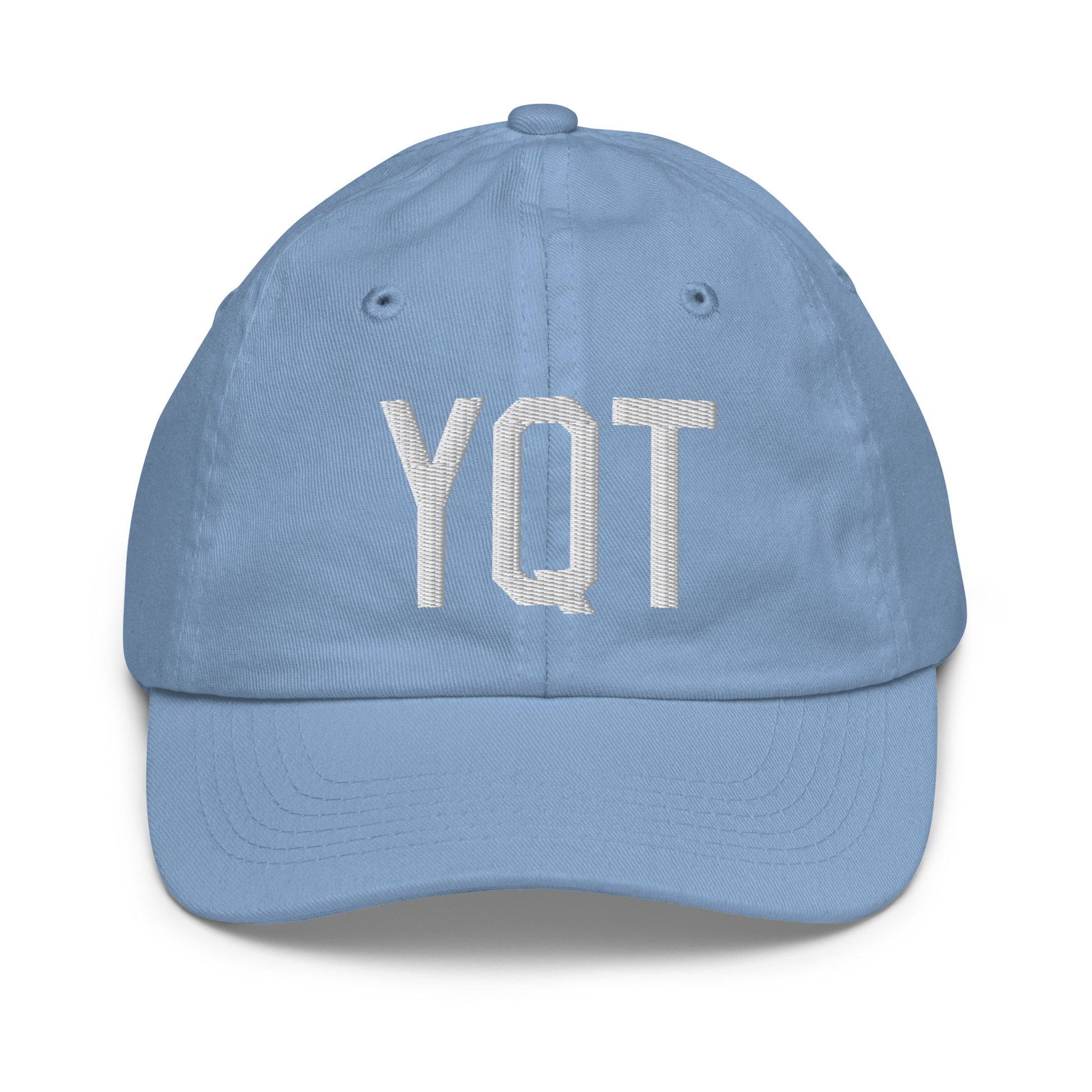 Airport Code Kid's Baseball Cap - White • YQT Thunder Bay • YHM Designs - Image 22