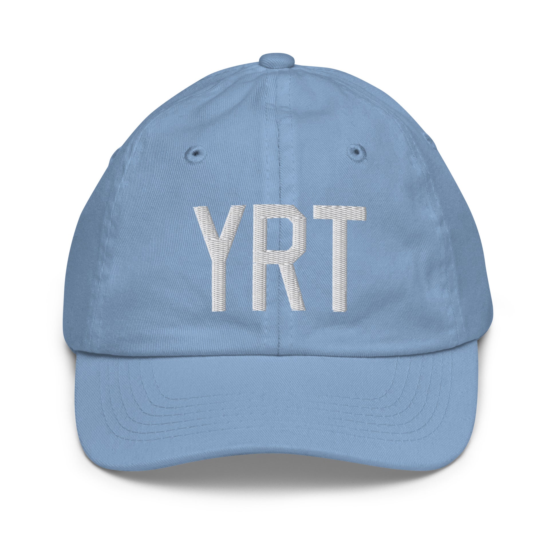 Airport Code Kid's Baseball Cap - White • YRT Rankin Inlet • YHM Designs - Image 22