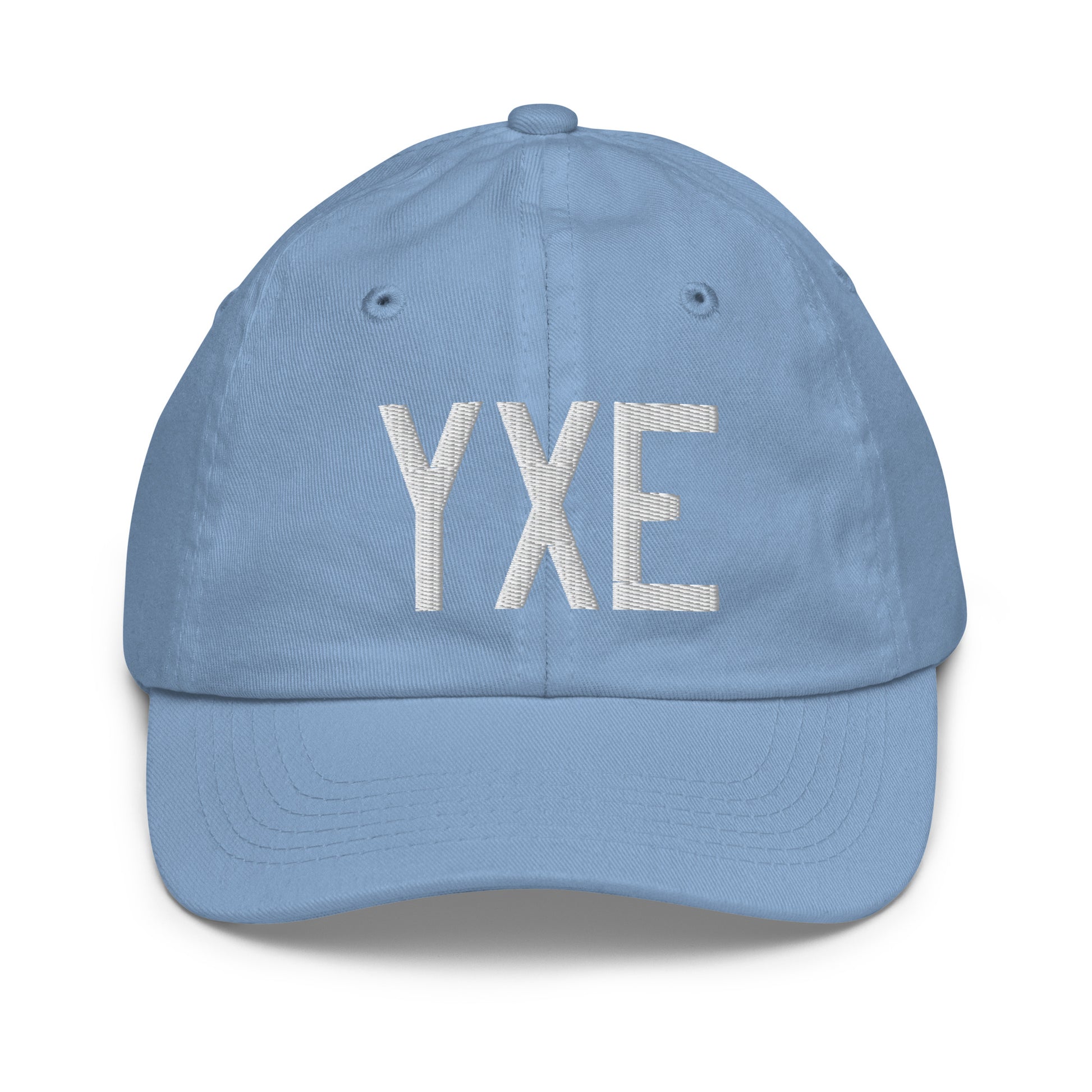 Airport Code Kid's Baseball Cap - White • YXE Saskatoon • YHM Designs - Image 22