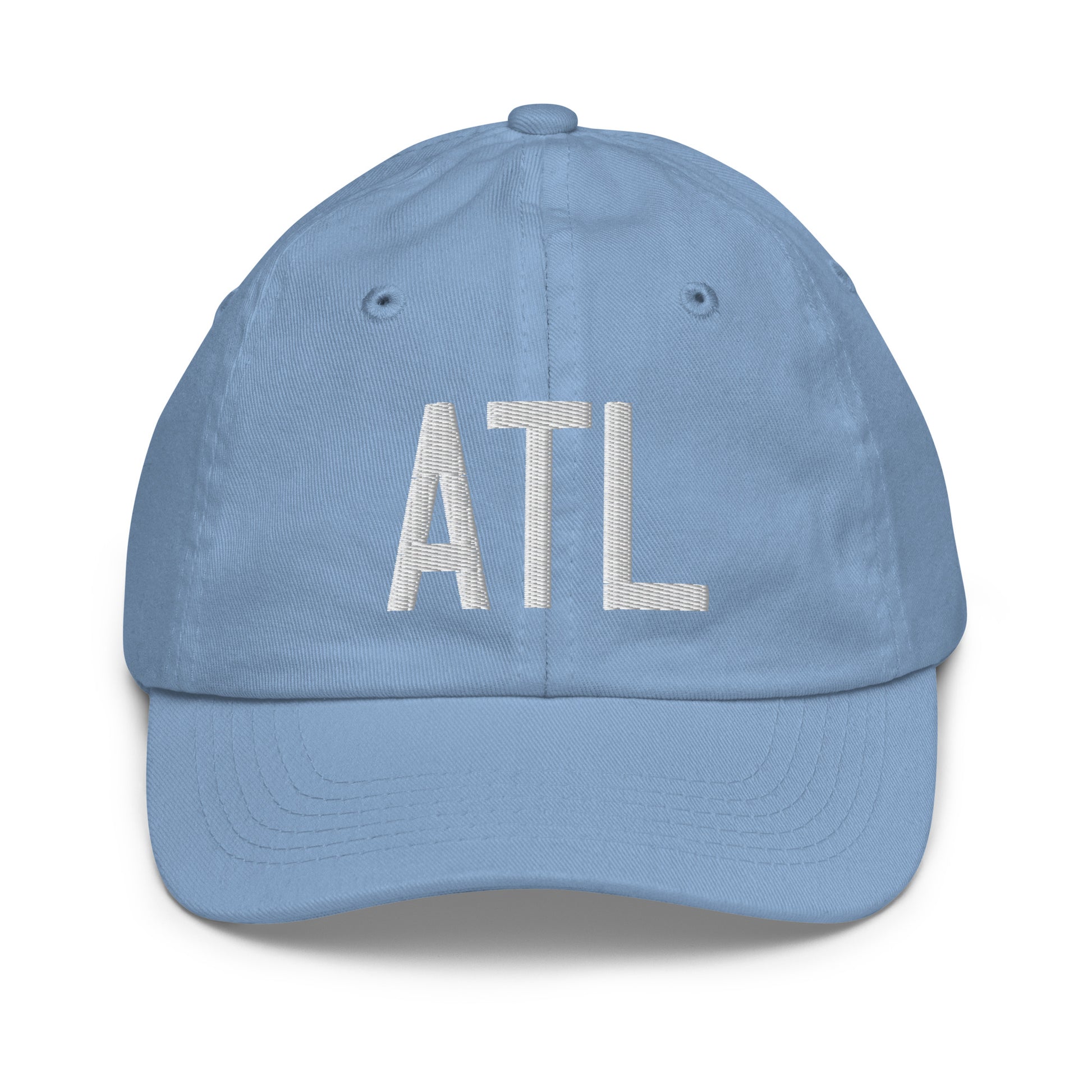 Airport Code Kid's Baseball Cap - White • ATL Atlanta • YHM Designs - Image 22
