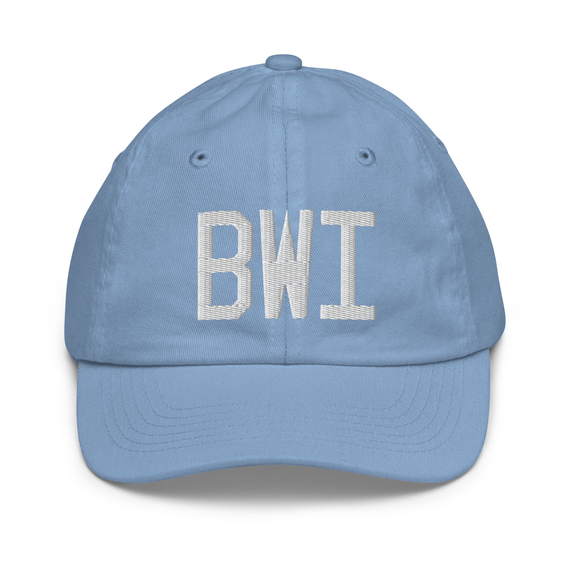 Airport Code Kid's Baseball Cap - White • BWI Baltimore • YHM Designs - Image 22