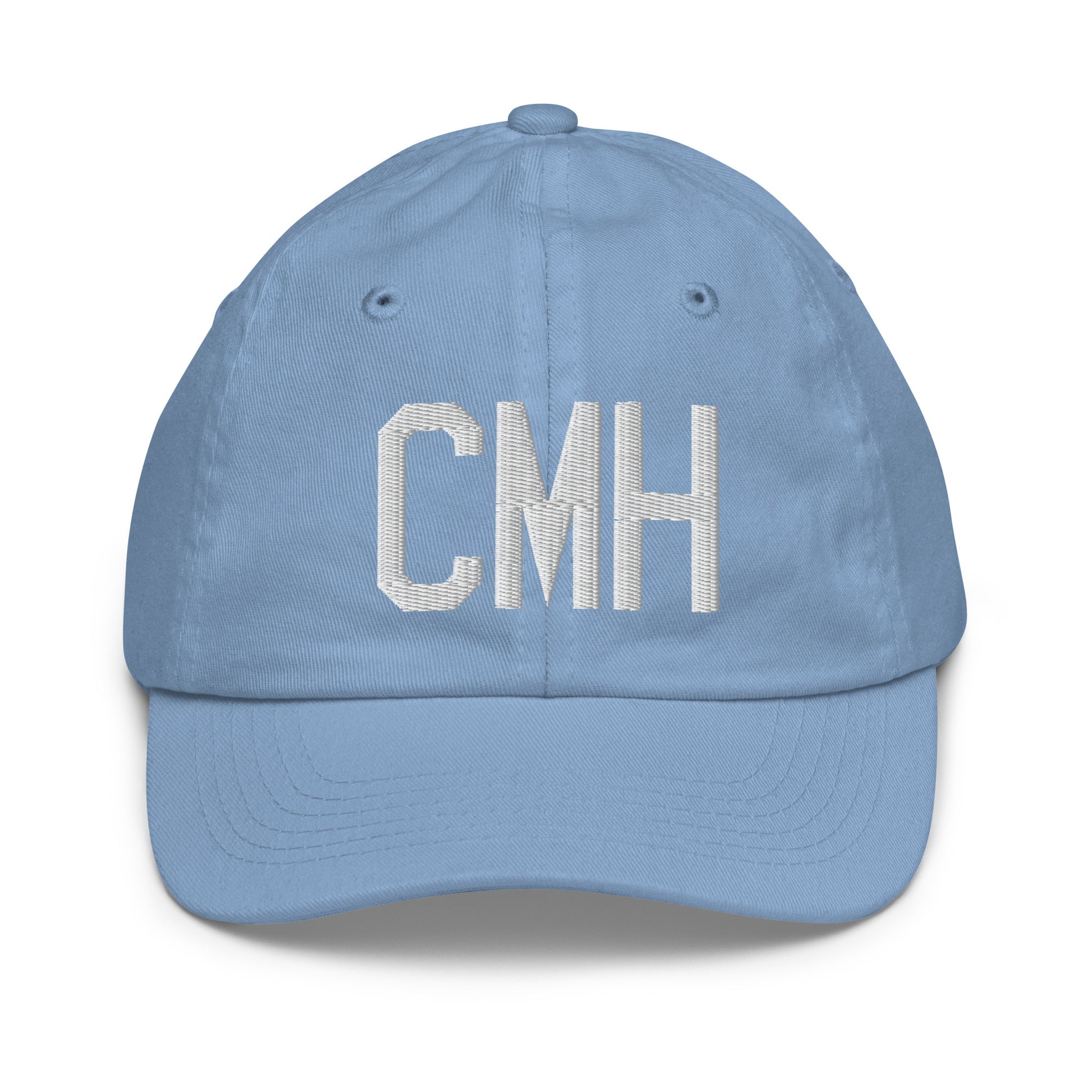 Airport Code Kid's Baseball Cap - White • CMH Columbus • YHM Designs - Image 22