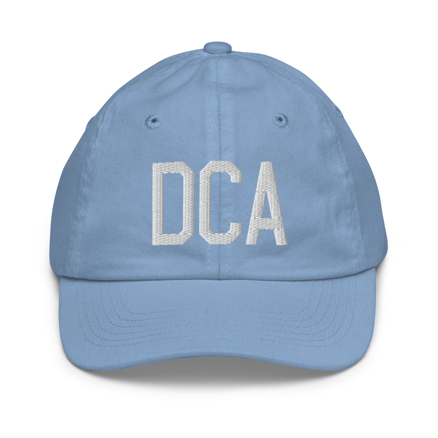 Airport Code Kid's Baseball Cap - White • DCA Washington • YHM Designs - Image 22