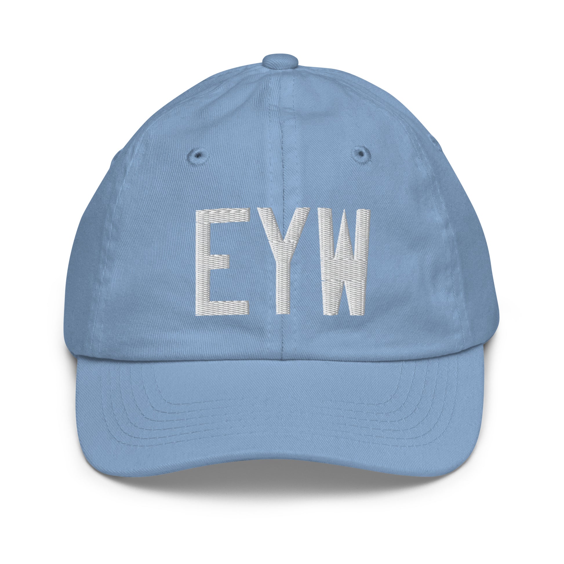 Airport Code Kid's Baseball Cap - White • EYW Key West • YHM Designs - Image 22