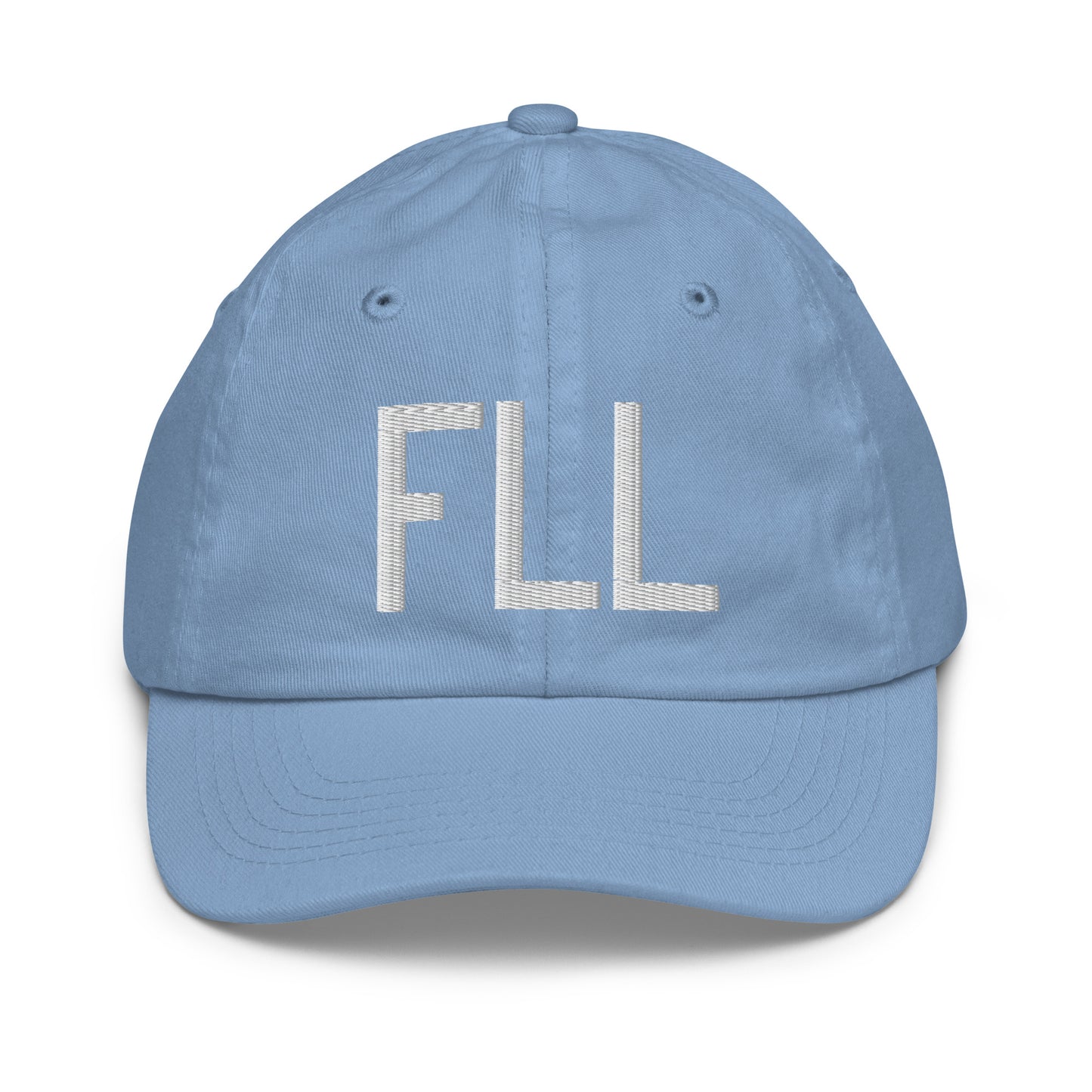 Airport Code Kid's Baseball Cap - White • FLL Fort Lauderdale • YHM Designs - Image 22