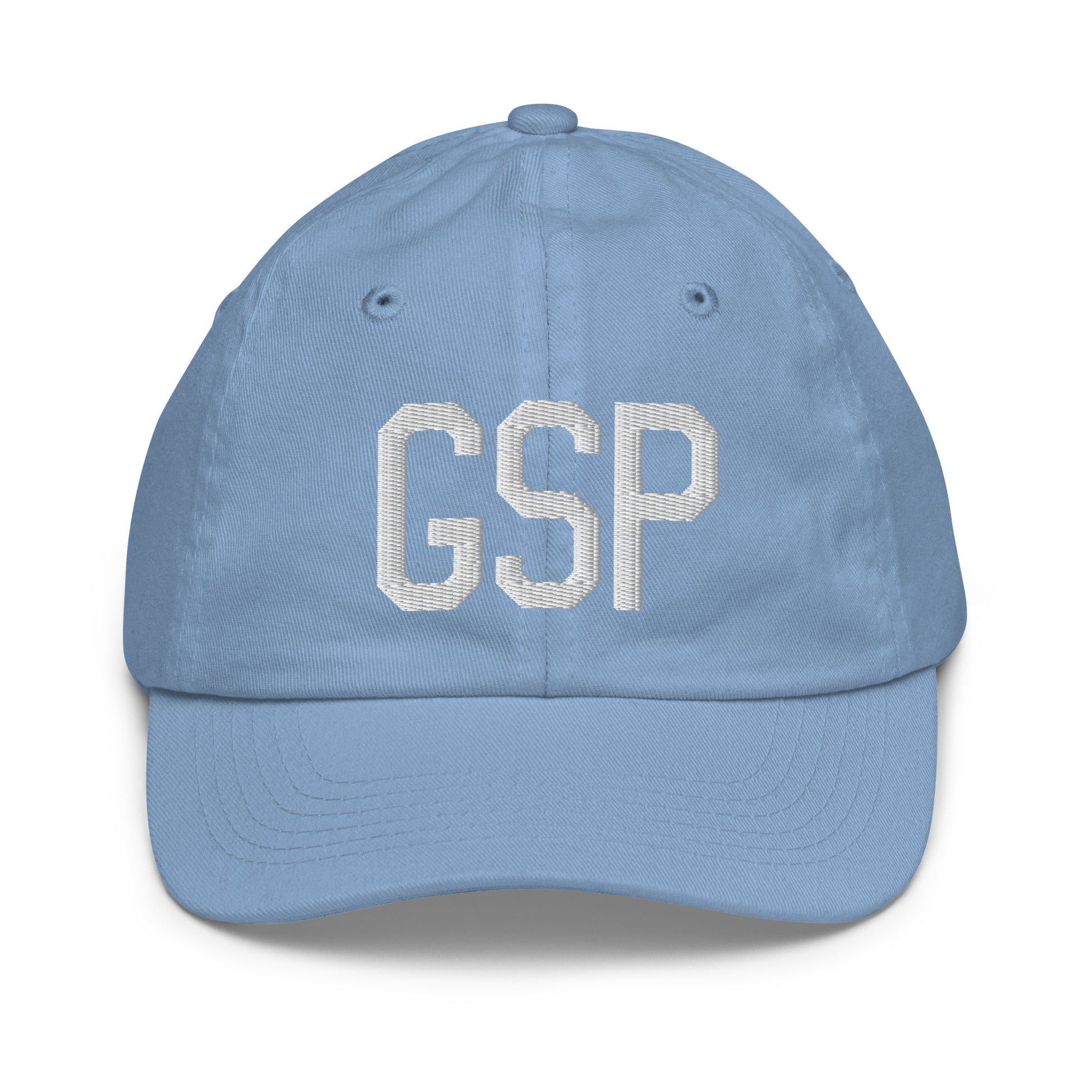 Airport Code Kid's Baseball Cap - White • GSP Greenville-Spartanburg • YHM Designs - Image 22