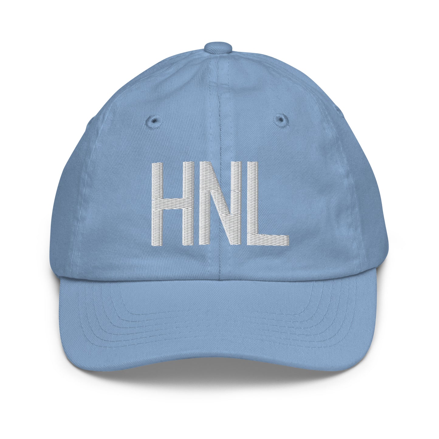 Airport Code Kid's Baseball Cap - White • HNL Honolulu • YHM Designs - Image 22