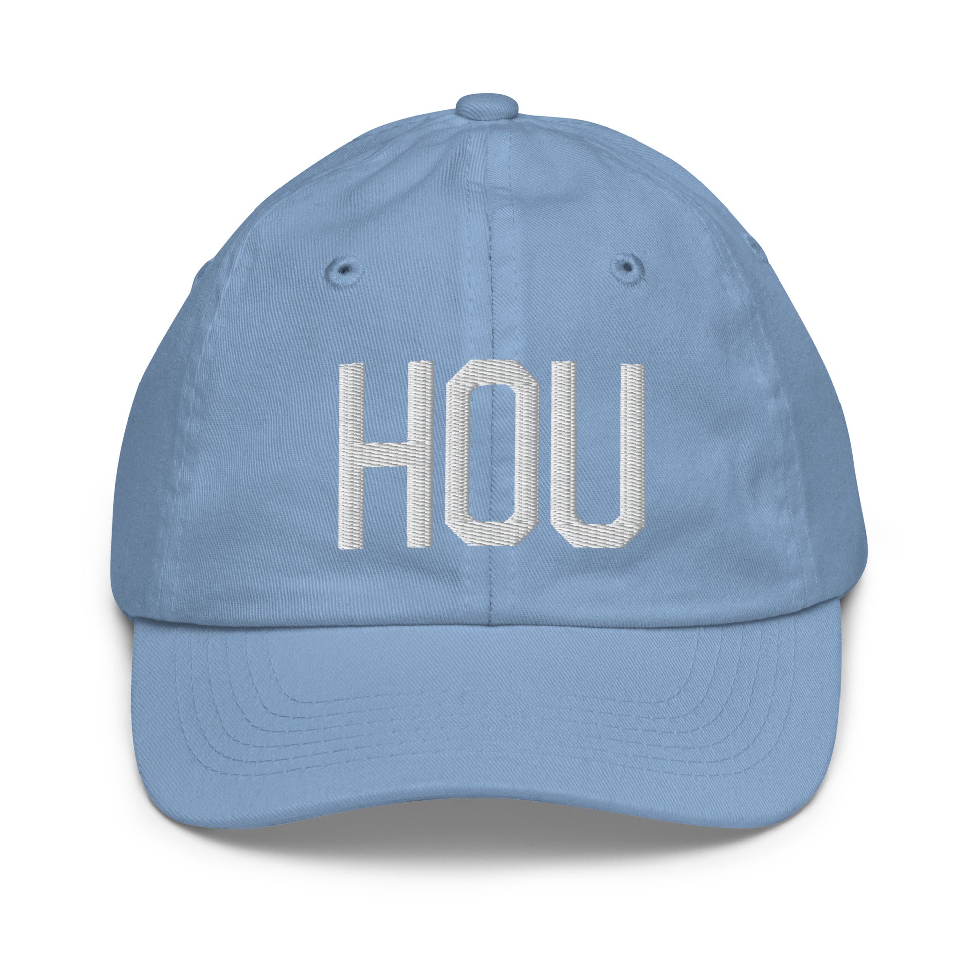 Airport Code Kid's Baseball Cap - White • HOU Houston • YHM Designs - Image 22