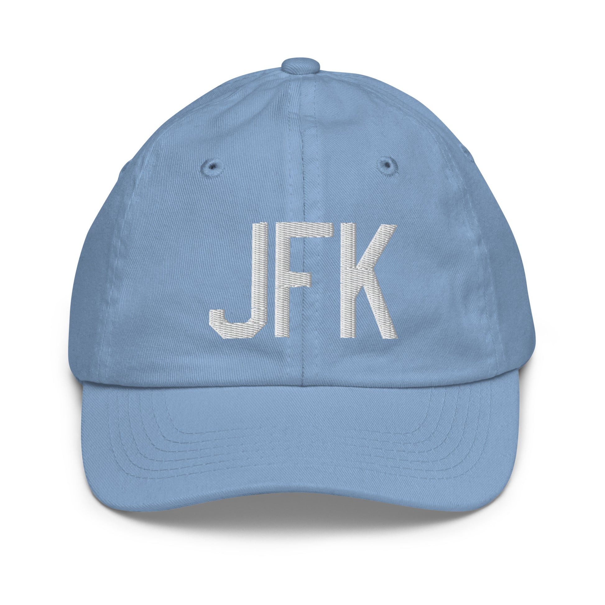 Airport Code Kid's Baseball Cap - White • JFK New York • YHM Designs - Image 22