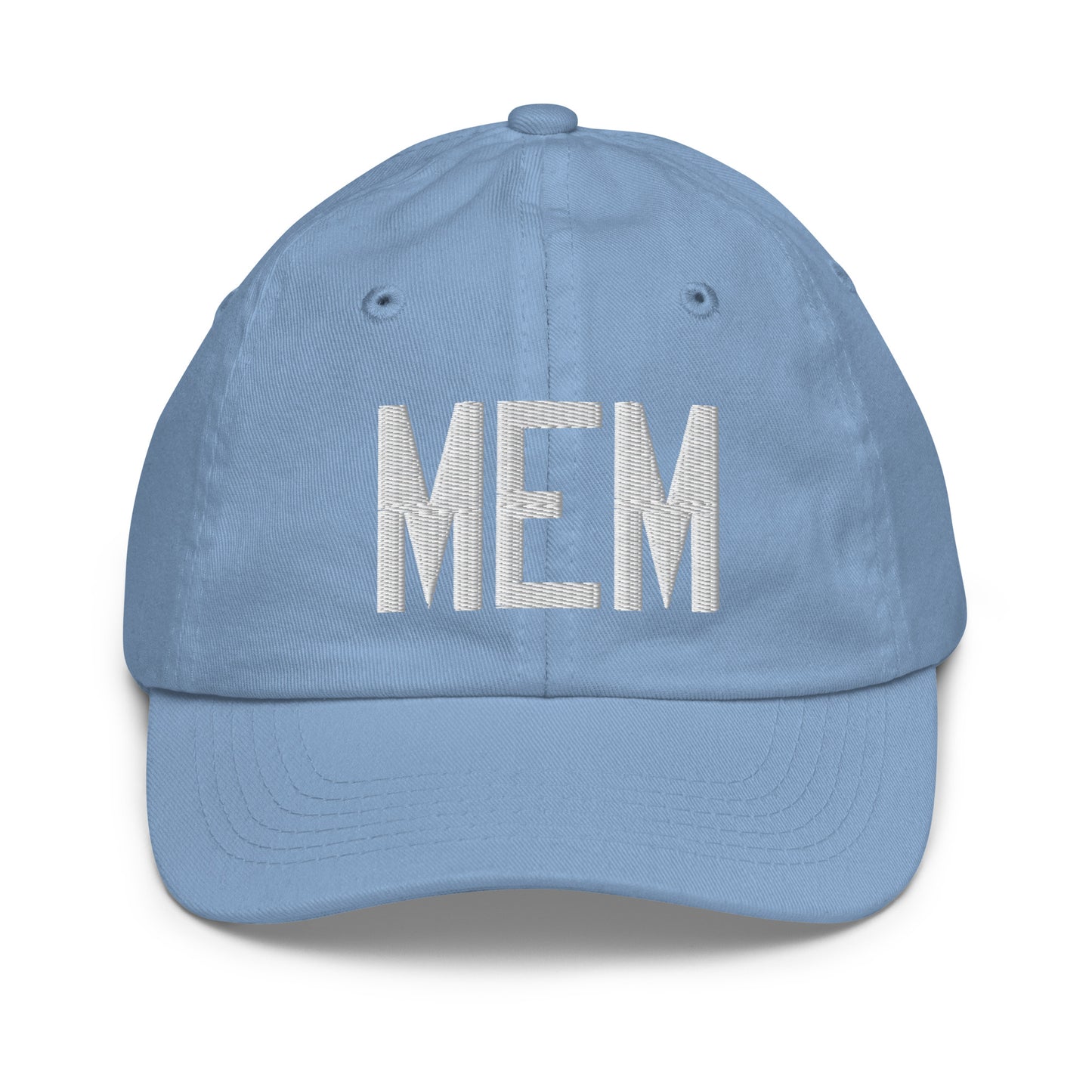 Airport Code Kid's Baseball Cap - White • MEM Memphis • YHM Designs - Image 22
