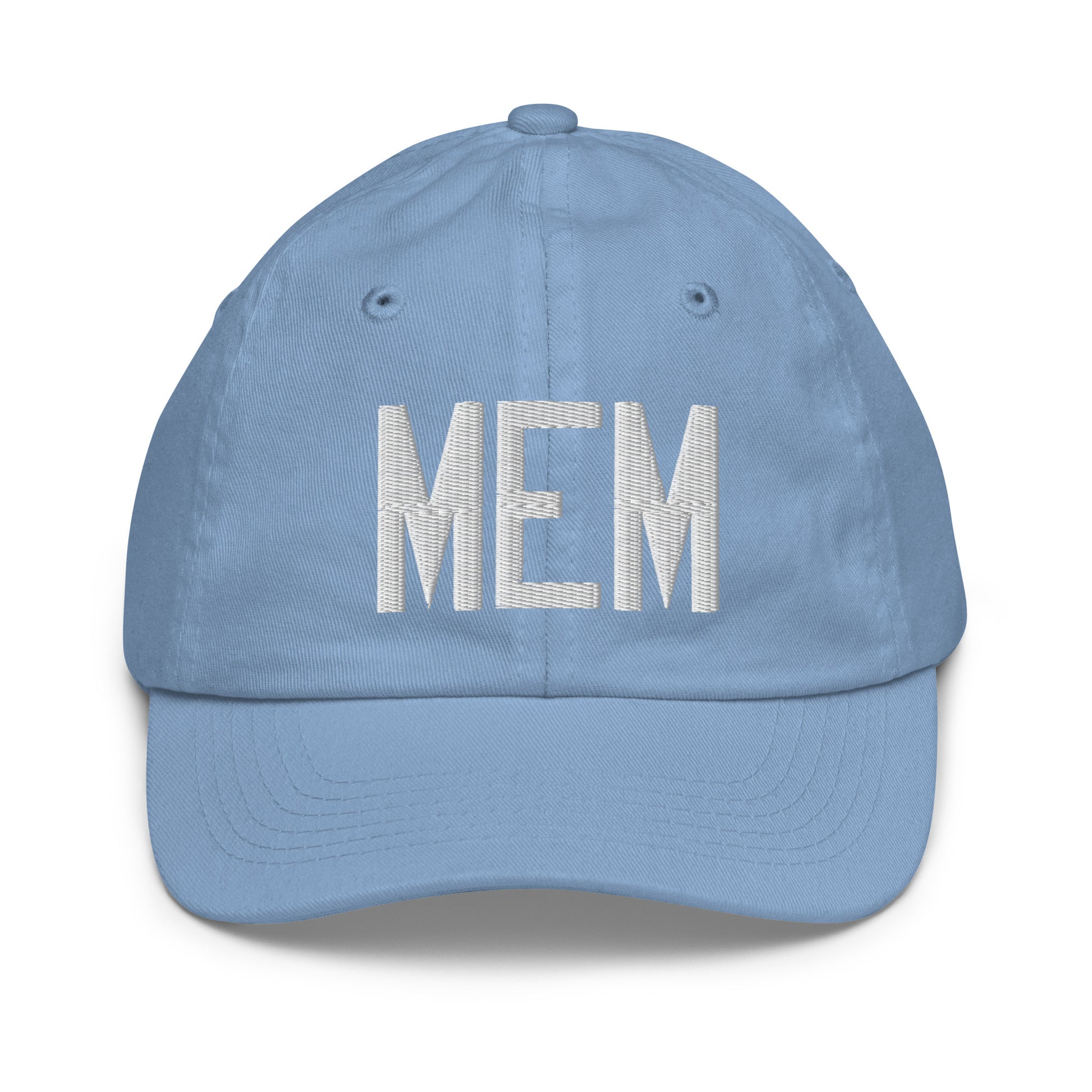 Airport Code Kid's Baseball Cap - White • MEM Memphis • YHM Designs - Image 22
