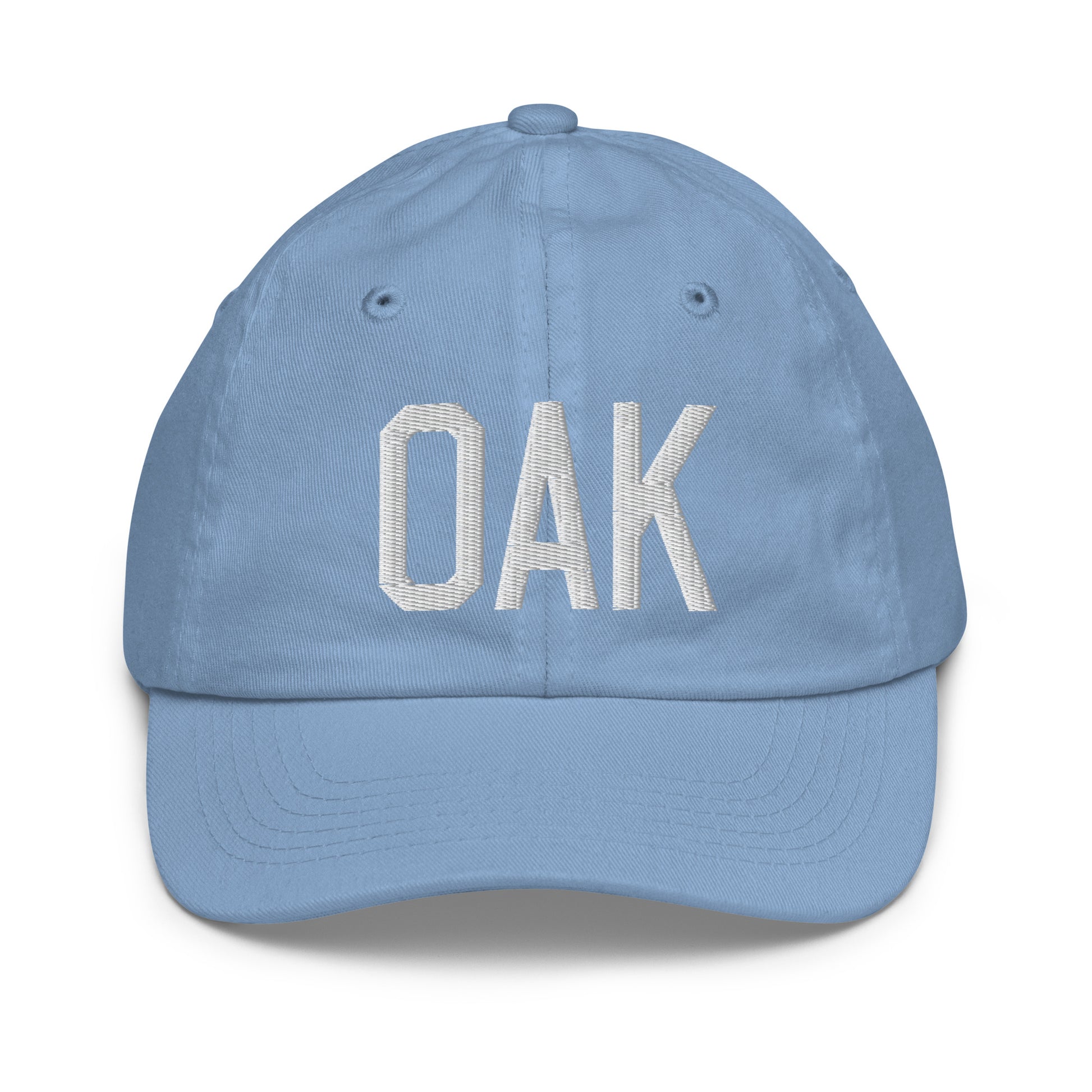 Airport Code Kid's Baseball Cap - White • OAK Oakland • YHM Designs - Image 22