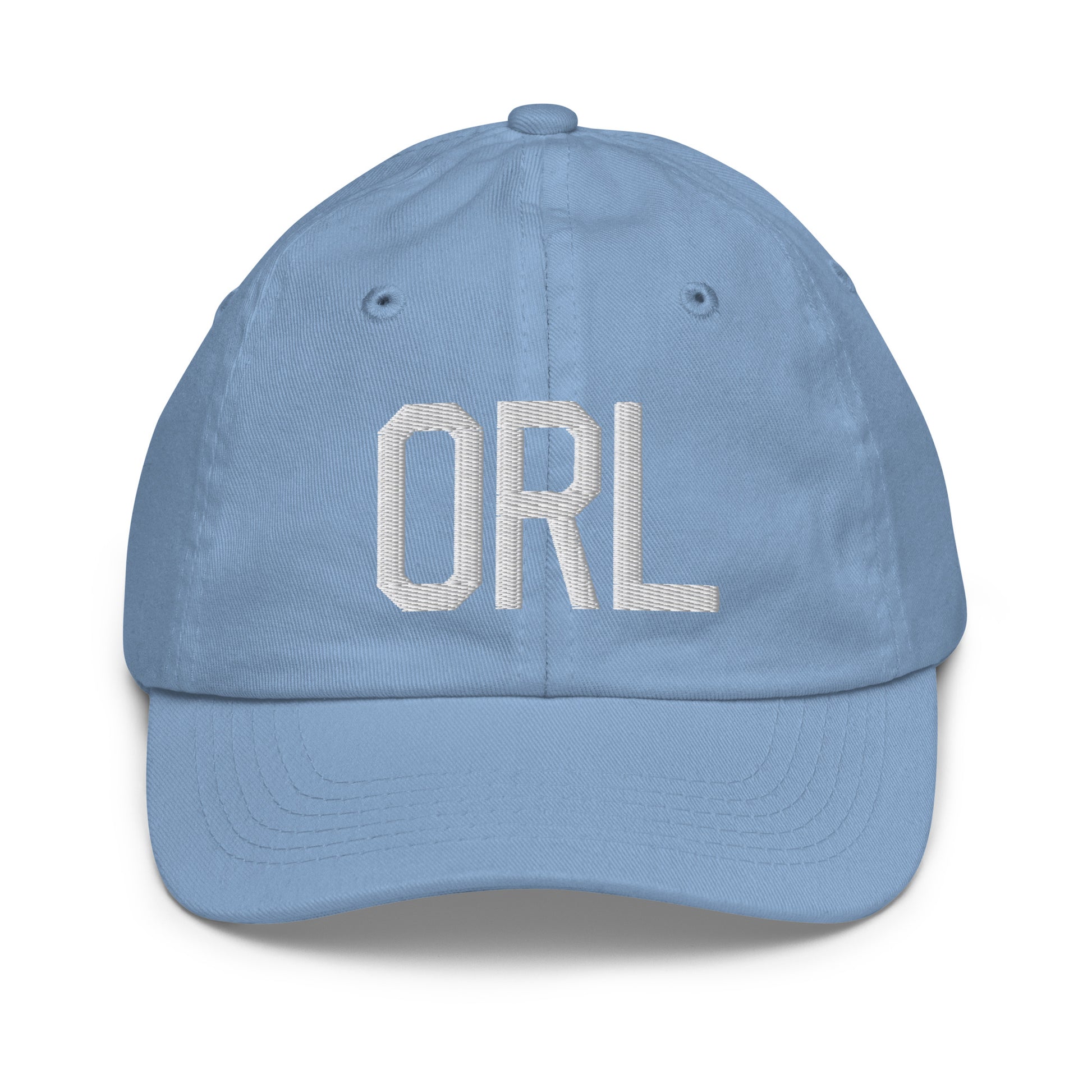 Airport Code Kid's Baseball Cap - White • ORL Orlando • YHM Designs - Image 22