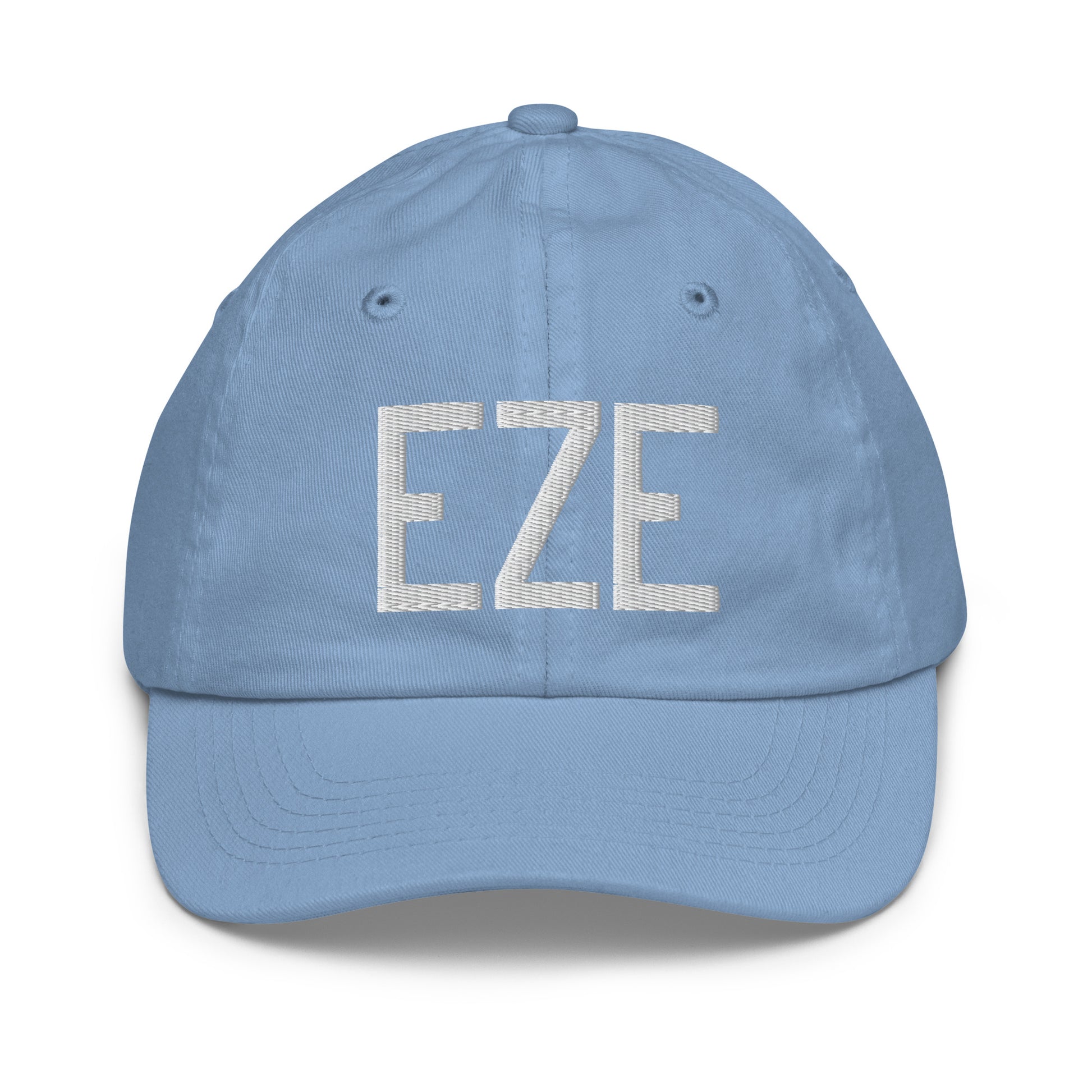 Airport Code Kid's Baseball Cap - White • EZE Buenos Aires • YHM Designs - Image 22