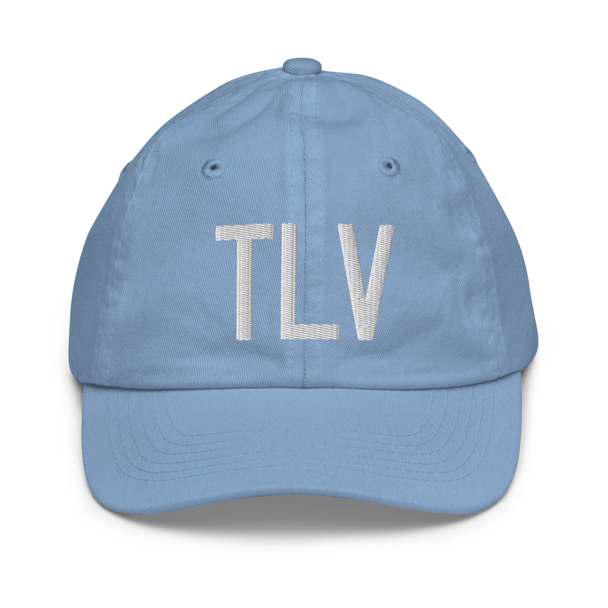 Airport Code Kid's Baseball Cap - White • TLV Tel Aviv • YHM Designs - Image 22