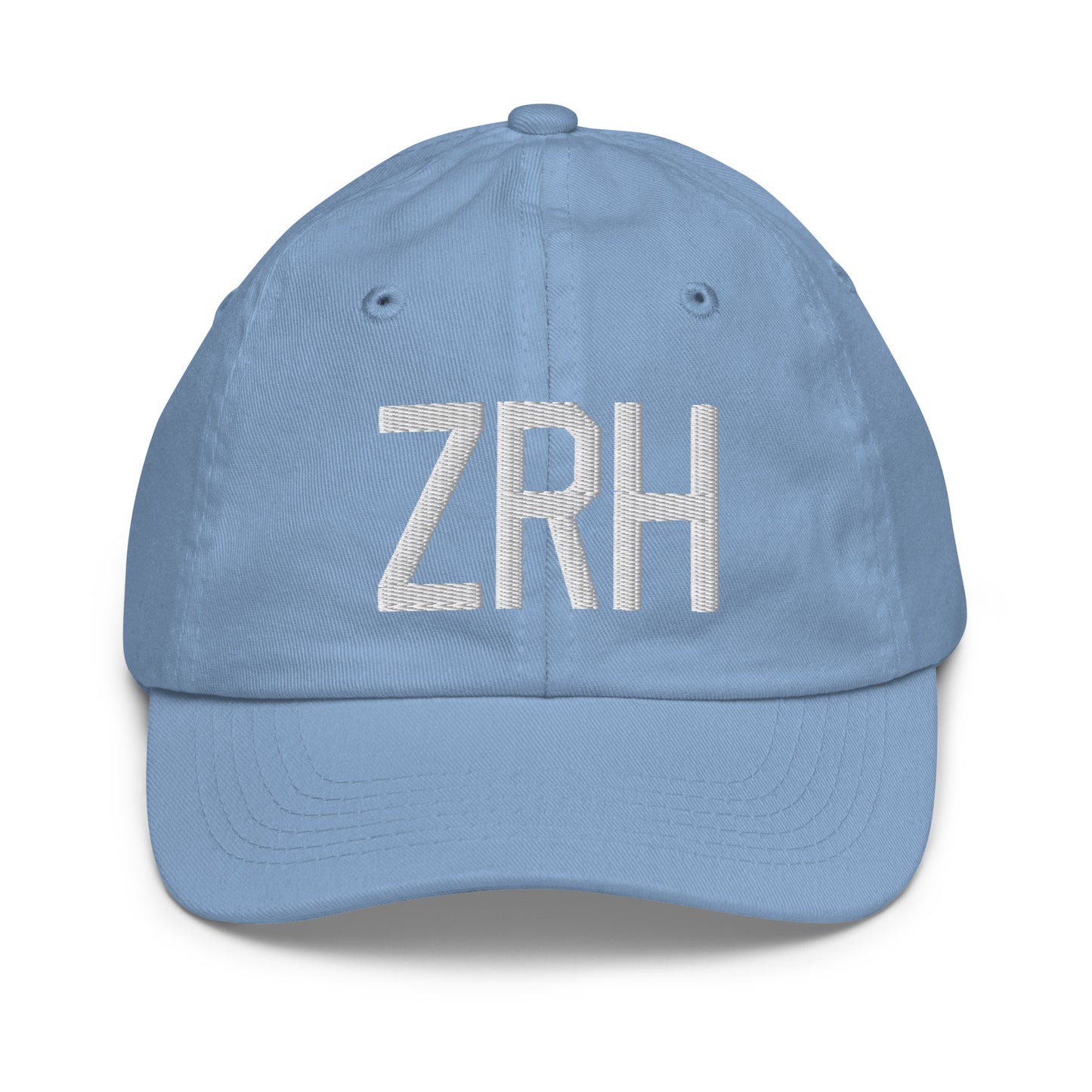 Airport Code Kid's Baseball Cap - White • ZRH Zurich • YHM Designs - Image 22