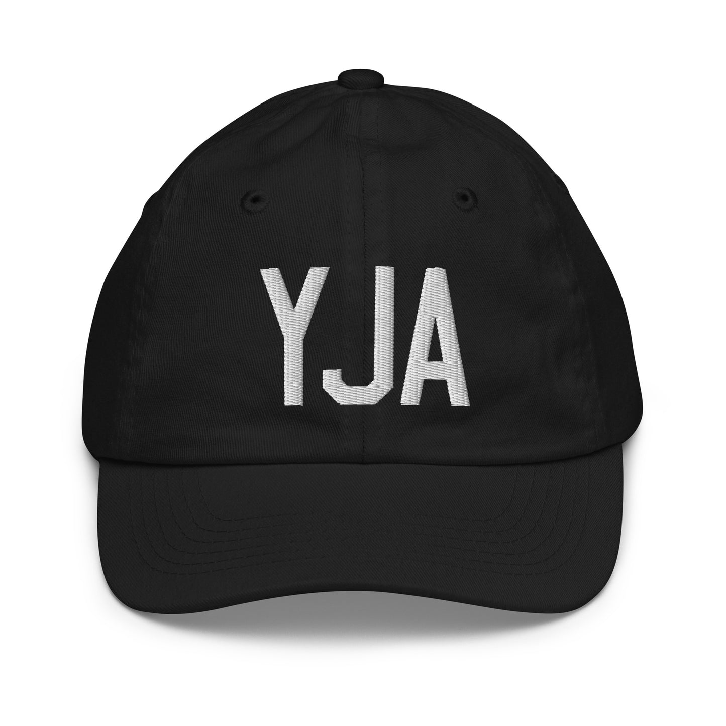 Airport Code Kid's Baseball Cap - White • YJA Jasper • YHM Designs - Image 11