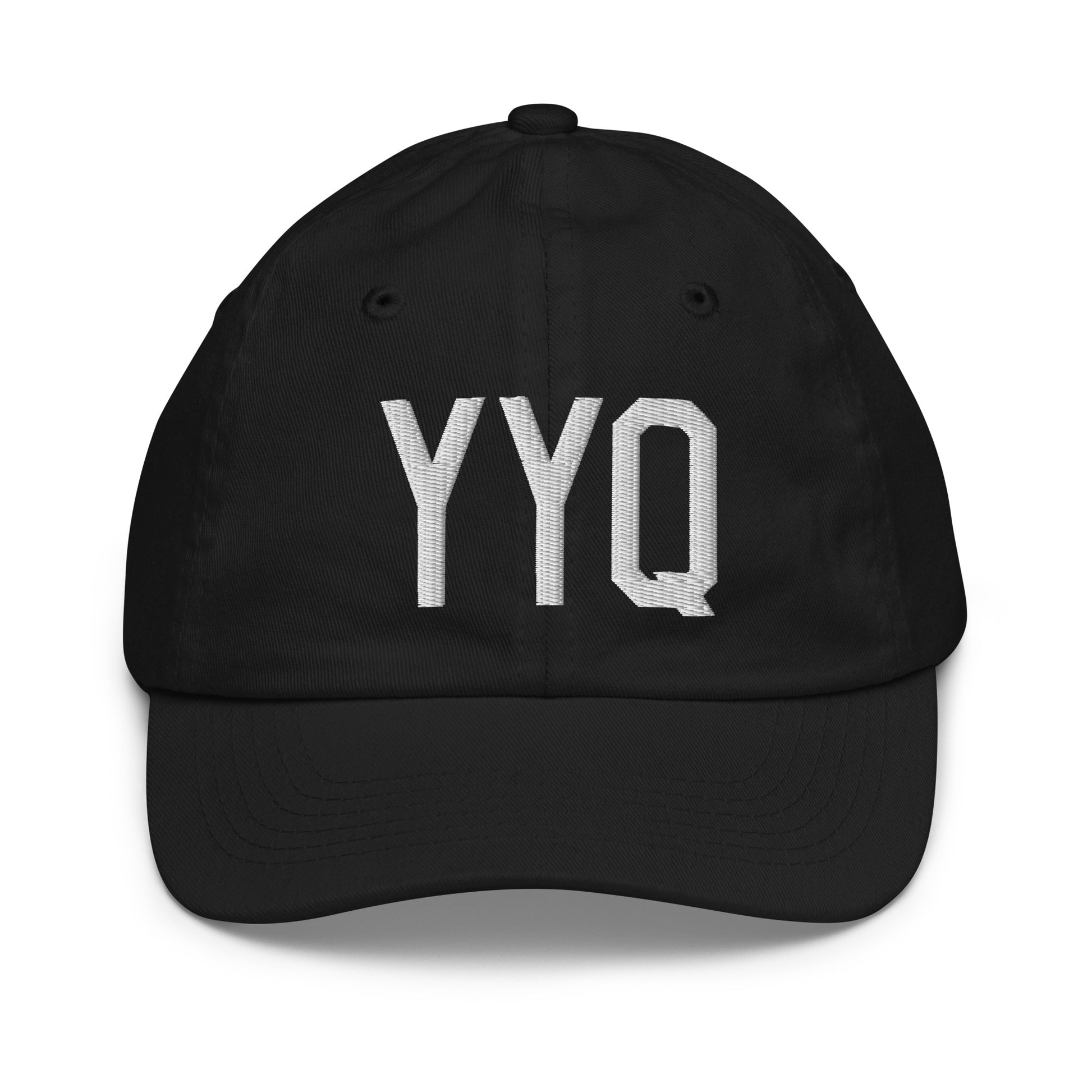 Airport Code Kid's Baseball Cap - White • YYQ Churchill • YHM Designs - Image 11