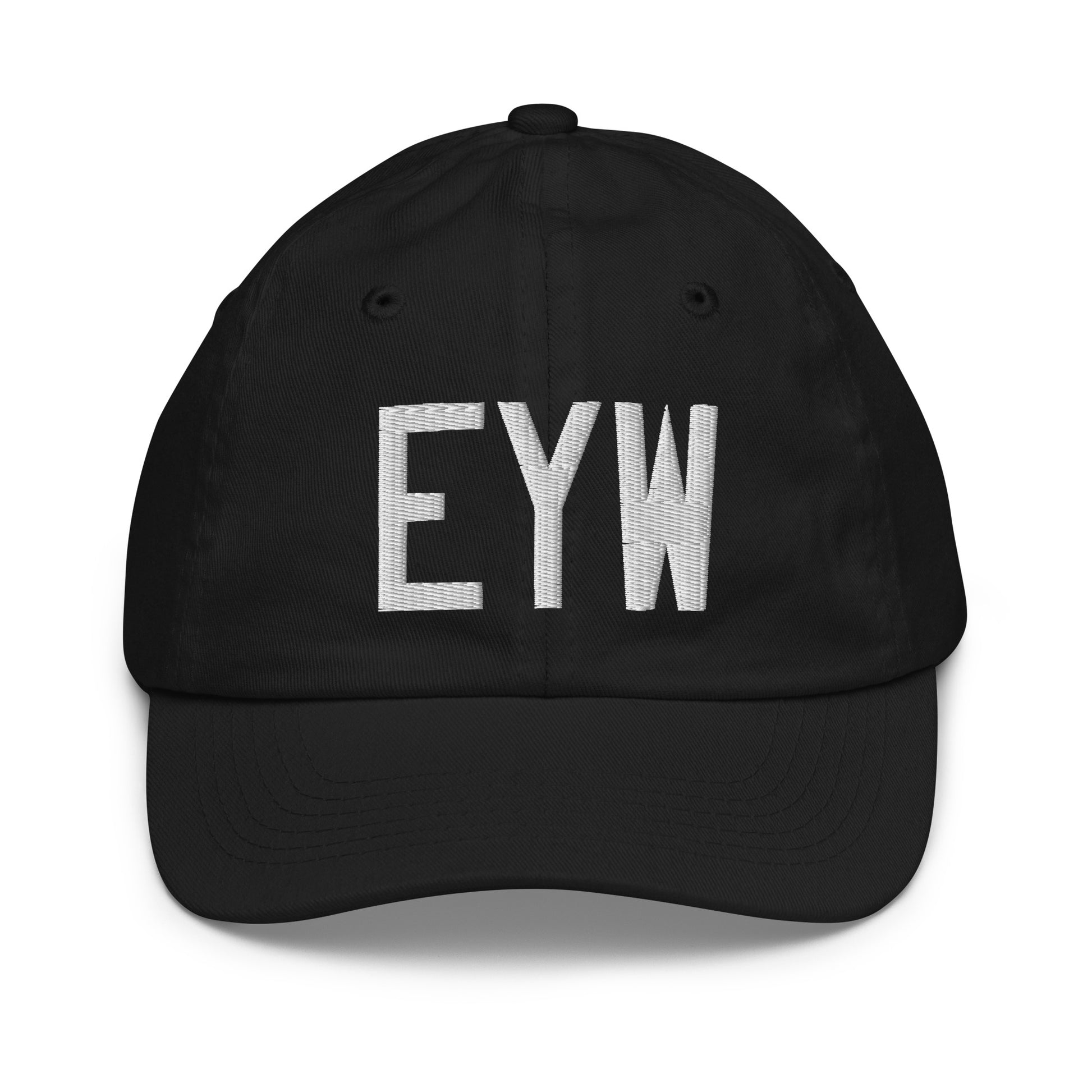 Airport Code Kid's Baseball Cap - White • EYW Key West • YHM Designs - Image 11
