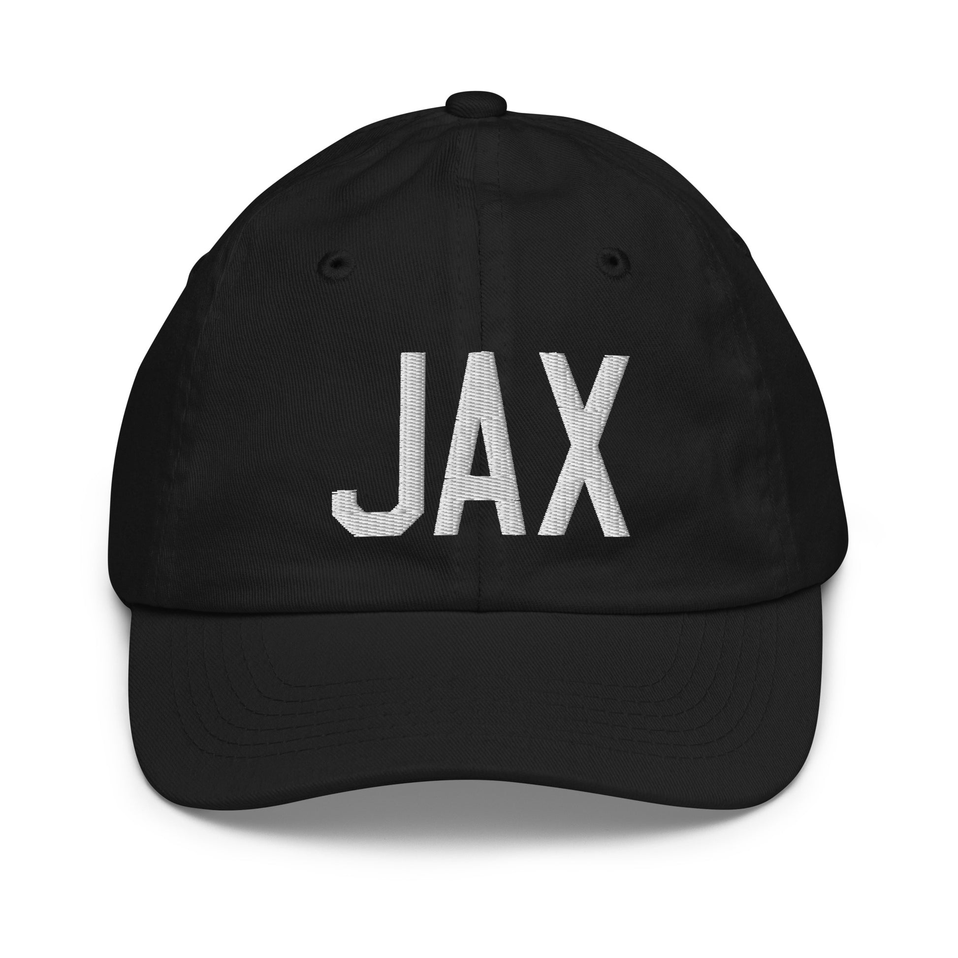 Airport Code Kid's Baseball Cap - White • JAX Jacksonville • YHM Designs - Image 11