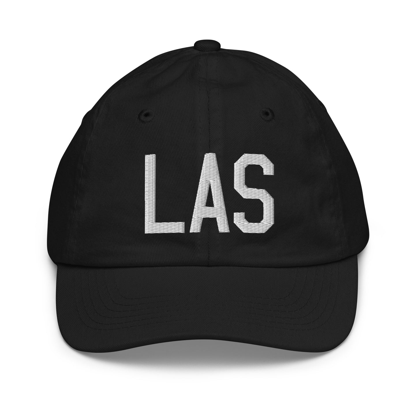 Airport Code Kid's Baseball Cap - White • LAS Las Vegas • YHM Designs - Image 11