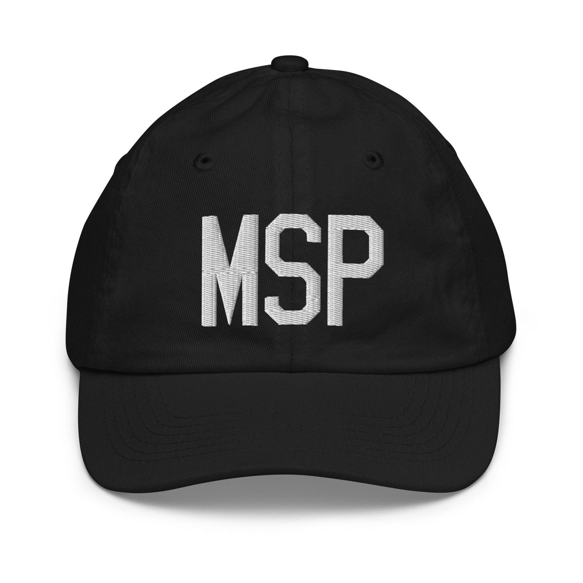 Airport Code Kid's Baseball Cap - White • MSP Minneapolis • YHM Designs - Image 11